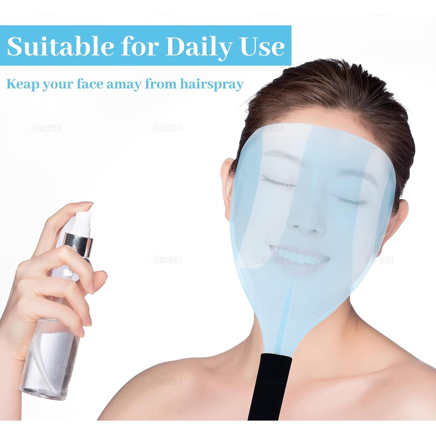 Escudo Facial AUEAR para Barbería 2 Paquetes Rosa y Azul