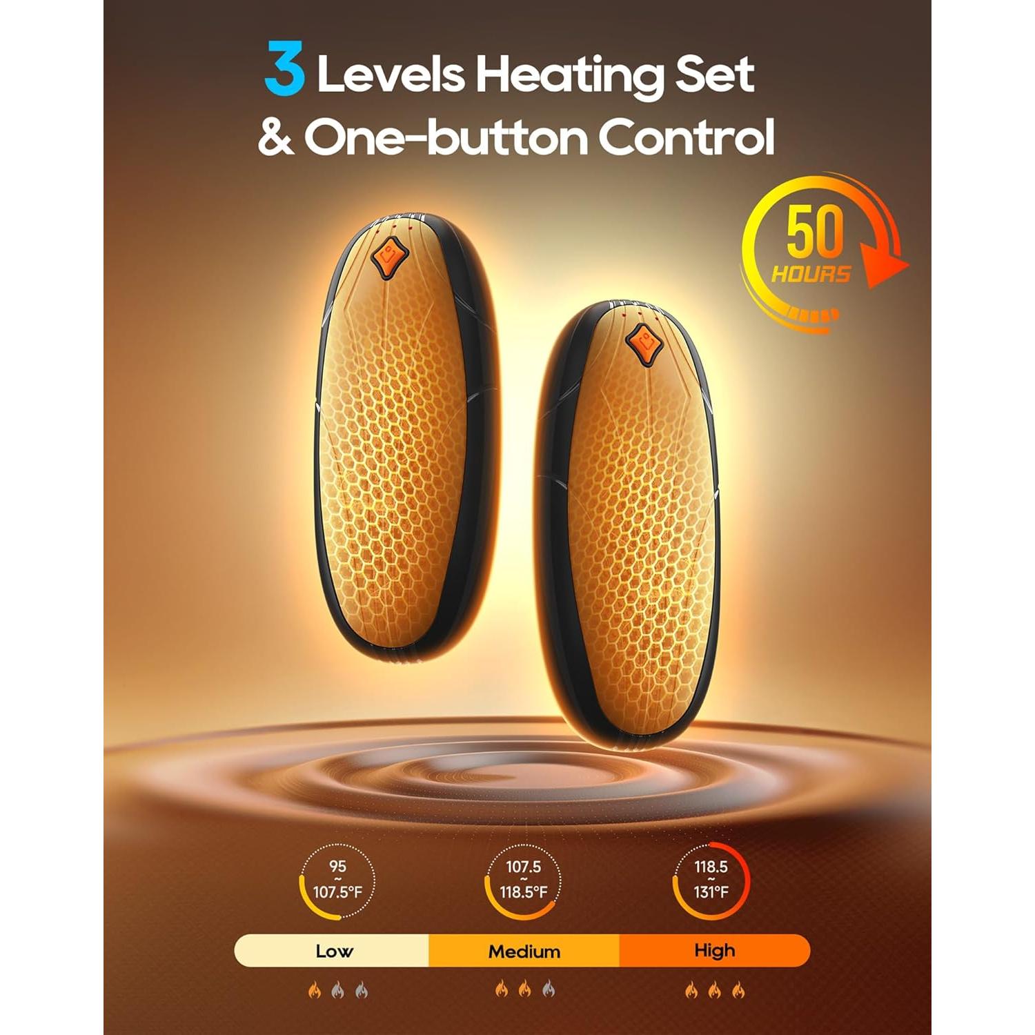 Calentadores de Manos Recargables Beuchan N8 14000mAh 50h Calor