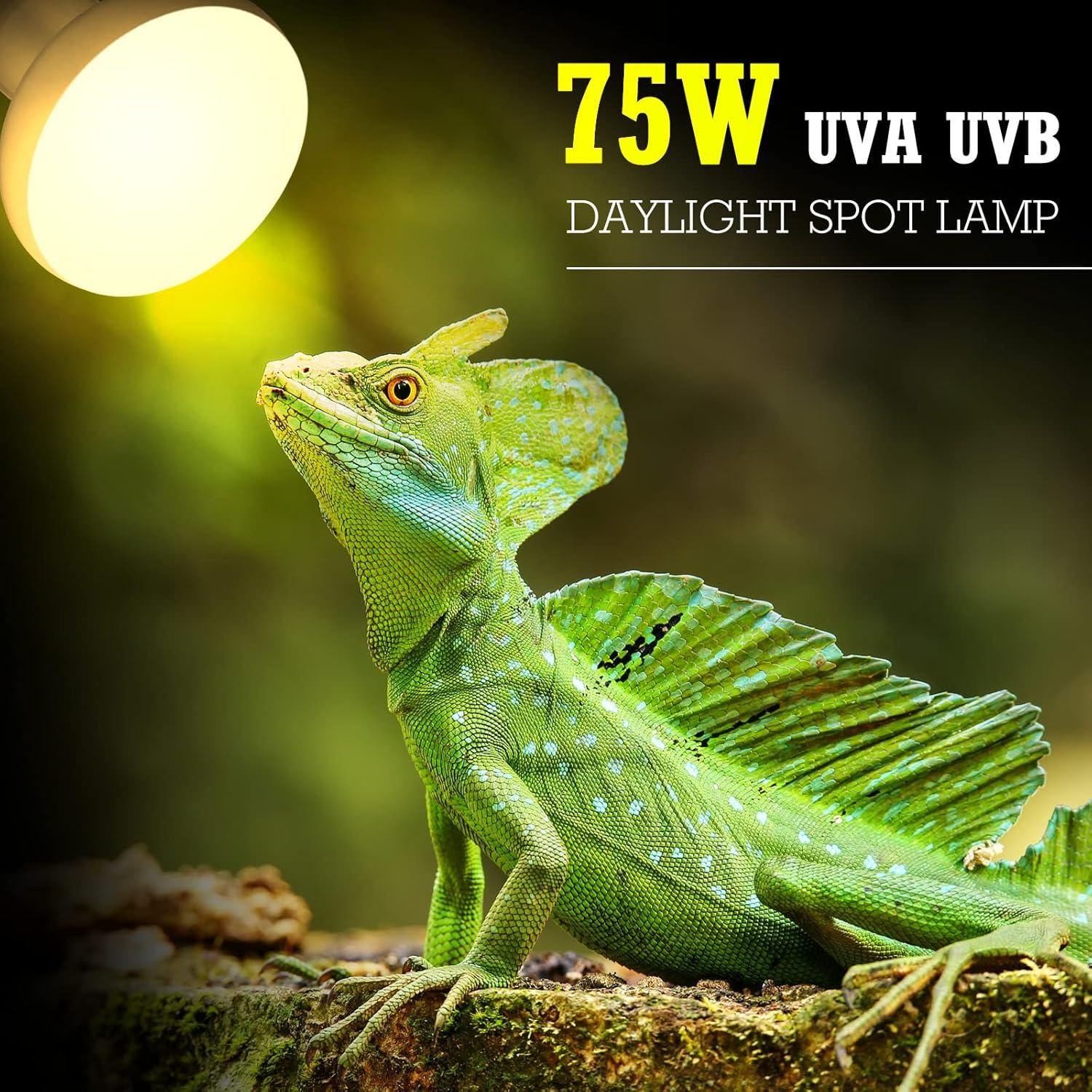 Tarpop Bombillas de Calor UVA para Reptiles 75W - 8 Pcs