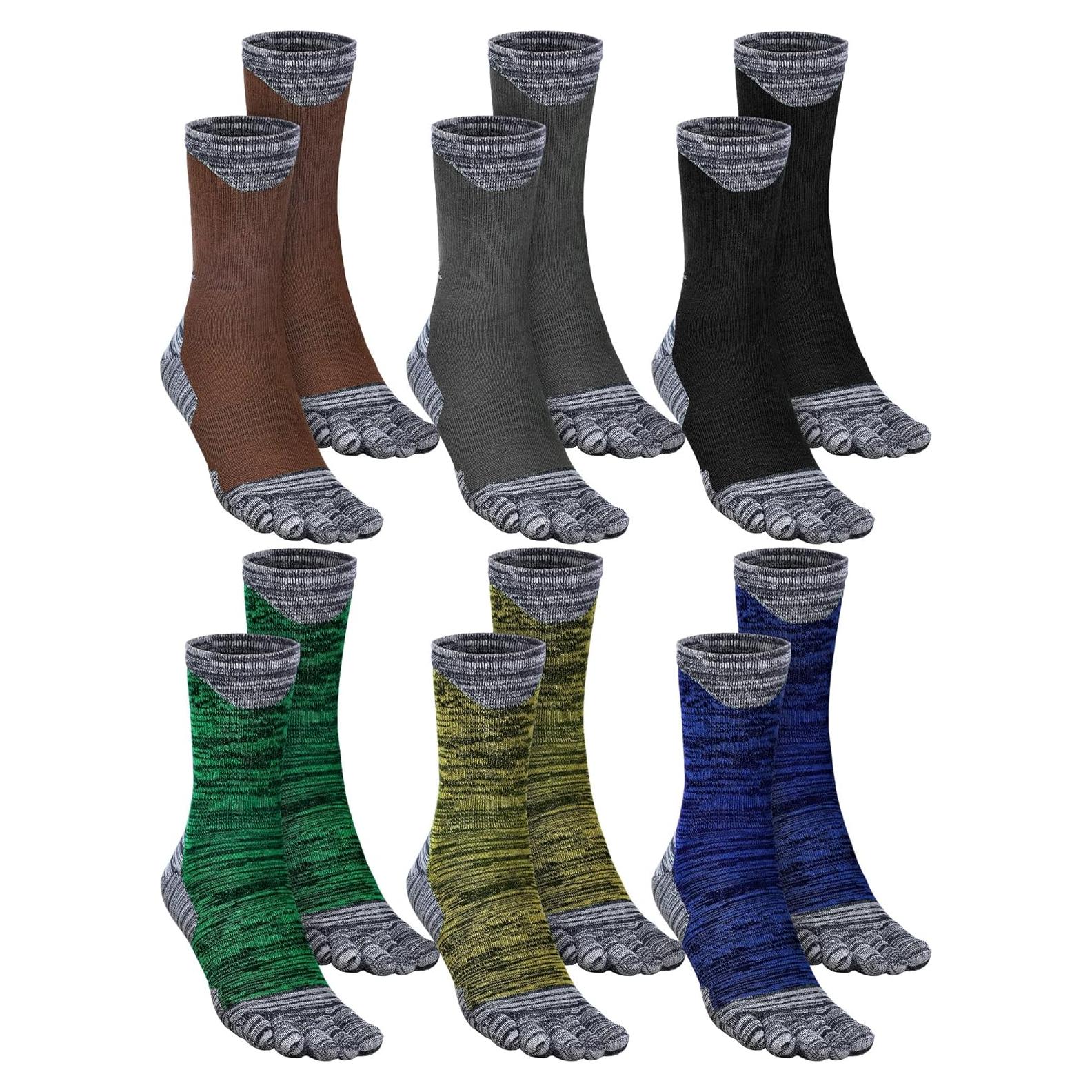 Calcetines de Dedo Unisex Algodón Transpirables 5-9