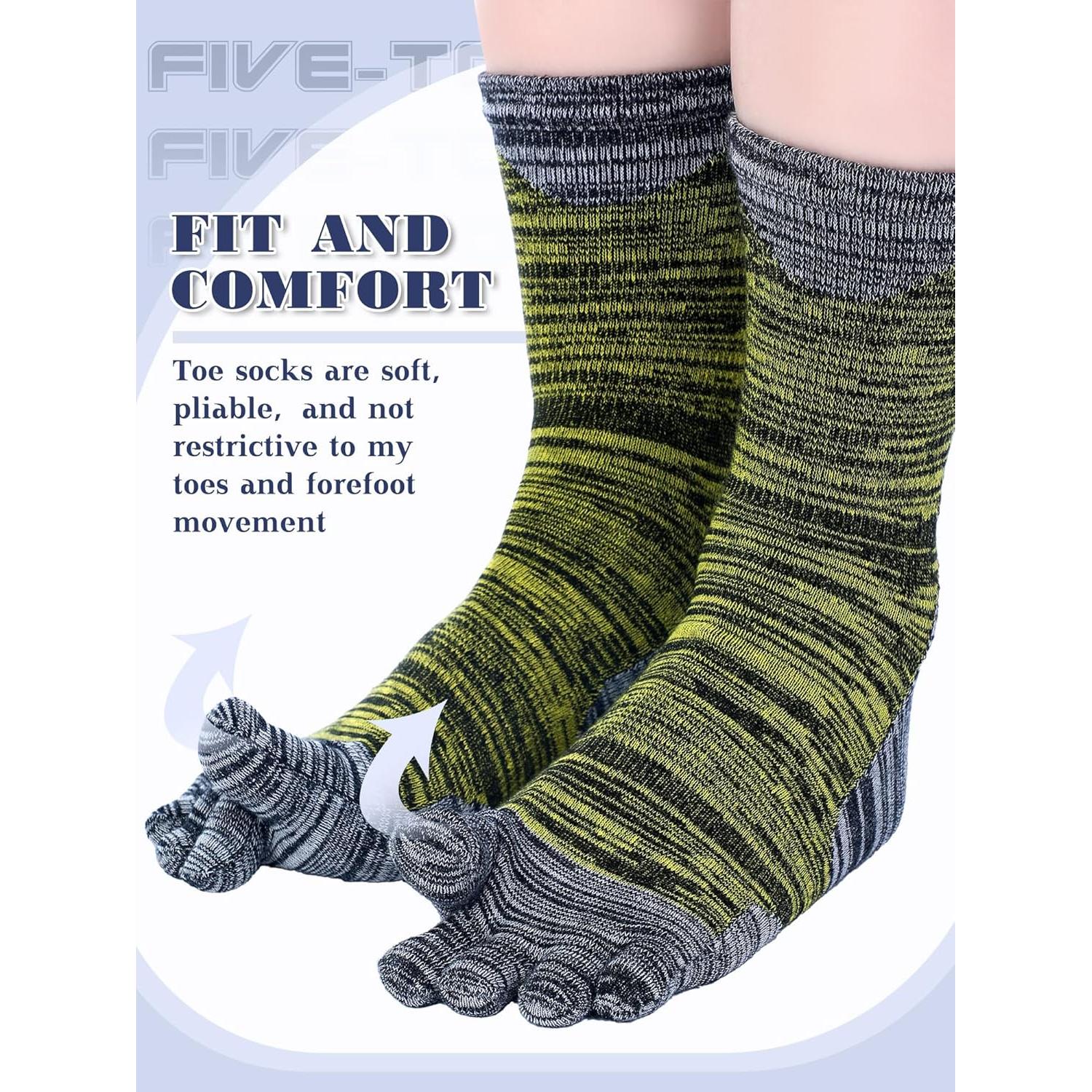 Calcetines de Dedo Unisex Algodón Transpirables 5-9