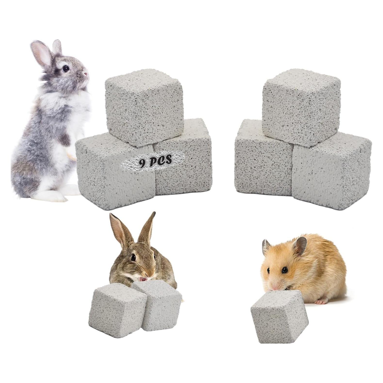 Bloques de Lava para Hámster PINVNBY - 9 Piezas, Masticar y Salud Dental