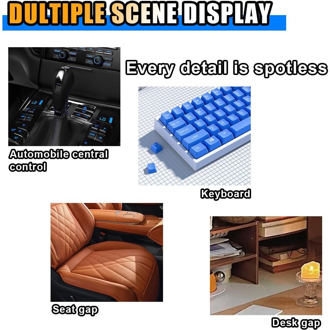 4 Cepillos de Limpieza para Interior de Coche SMILFUY - Cerdas Suaves