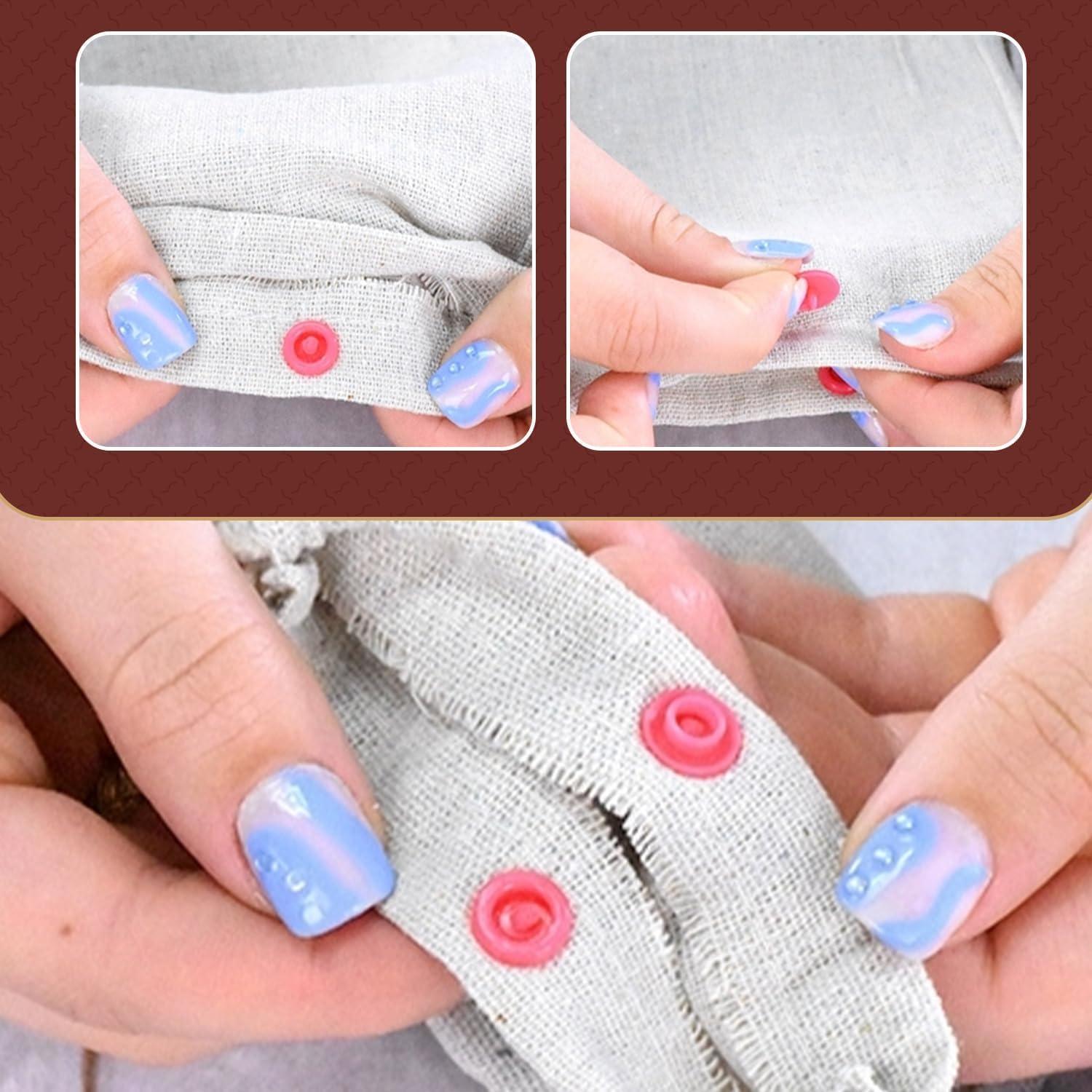 Kit de Botones a Presión Mandala Crafts T8 Aqua 14mm 100 Juegos