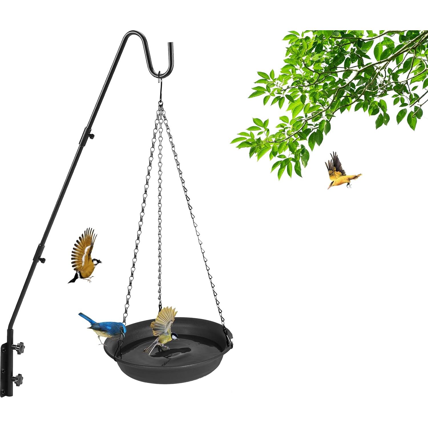 Bañera de Aves Colgante VUWEZ 20.32 cm Negro Plástico