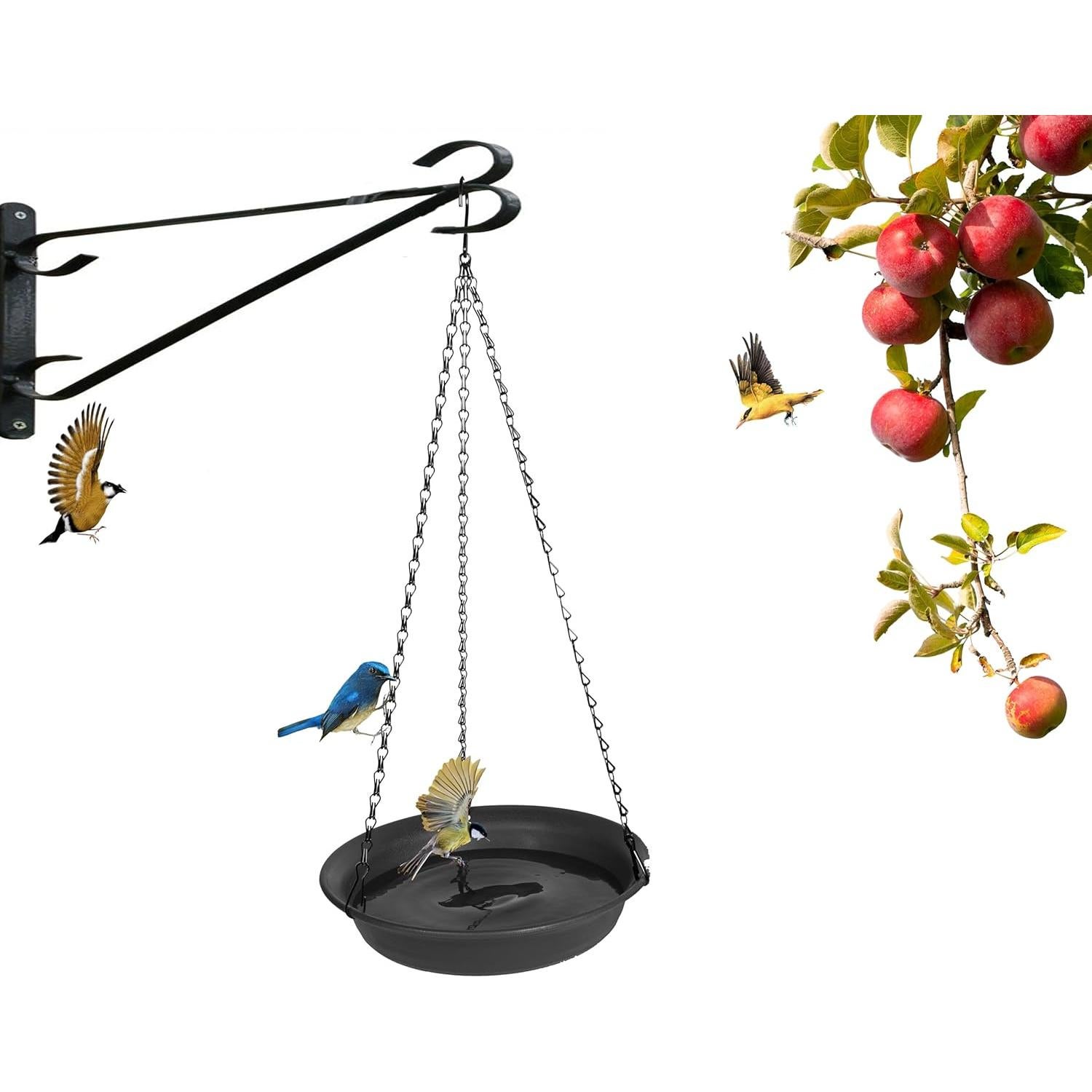 Bañera de Aves Colgante VUWEZ 20.32 cm Negro Plástico