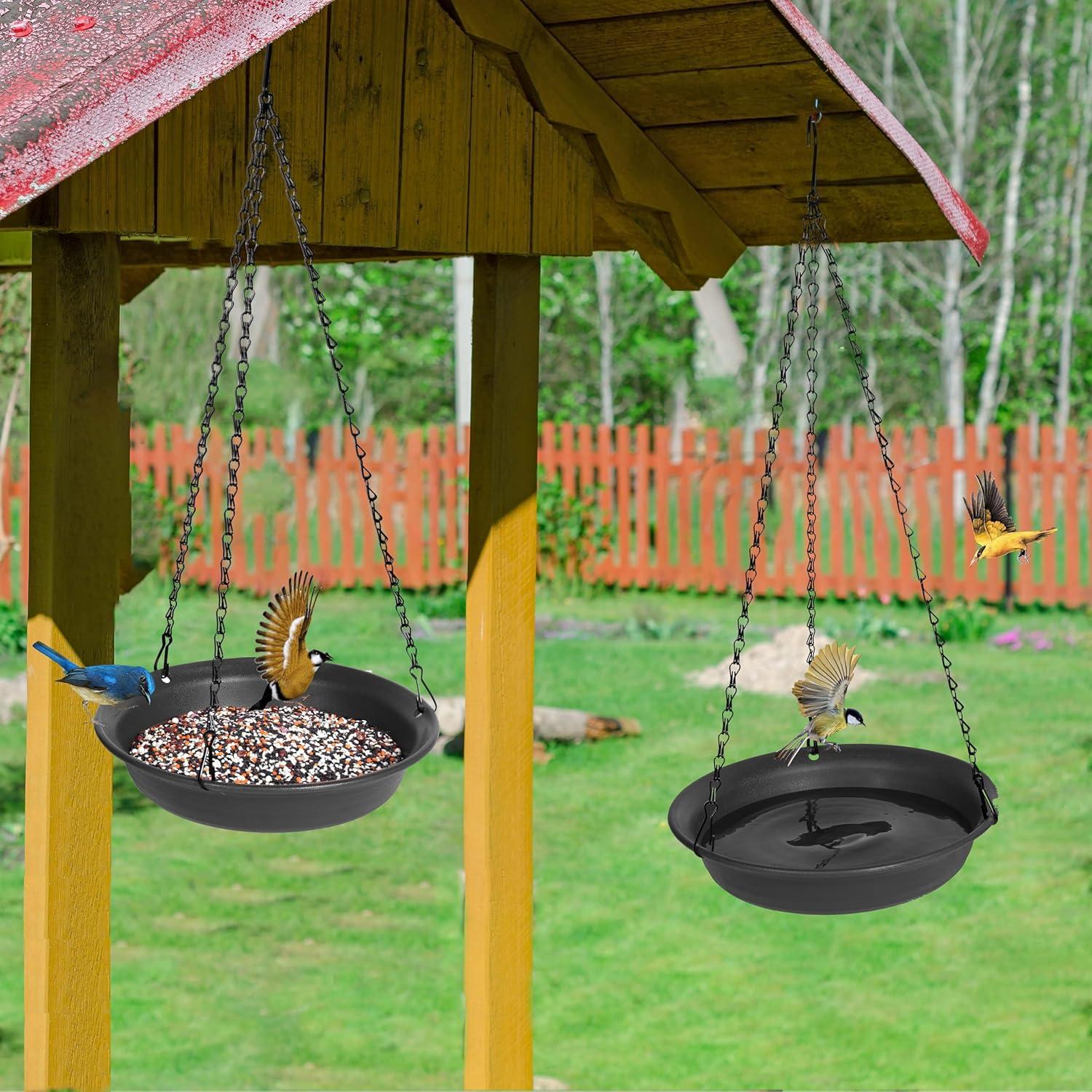 Bañera de Aves Colgante VUWEZ 20.32 cm Negro Plástico