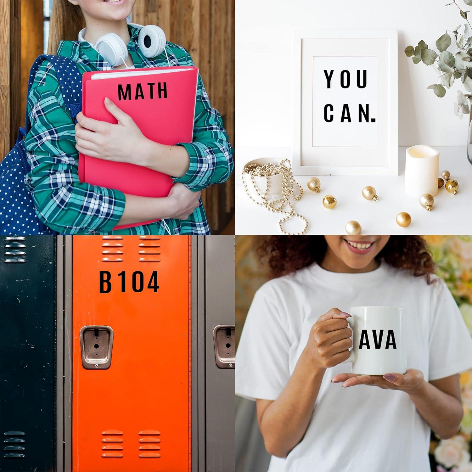 Calcomanías de Letras y Números Vinilo Debinolo 810 Piezas 25.4 mm