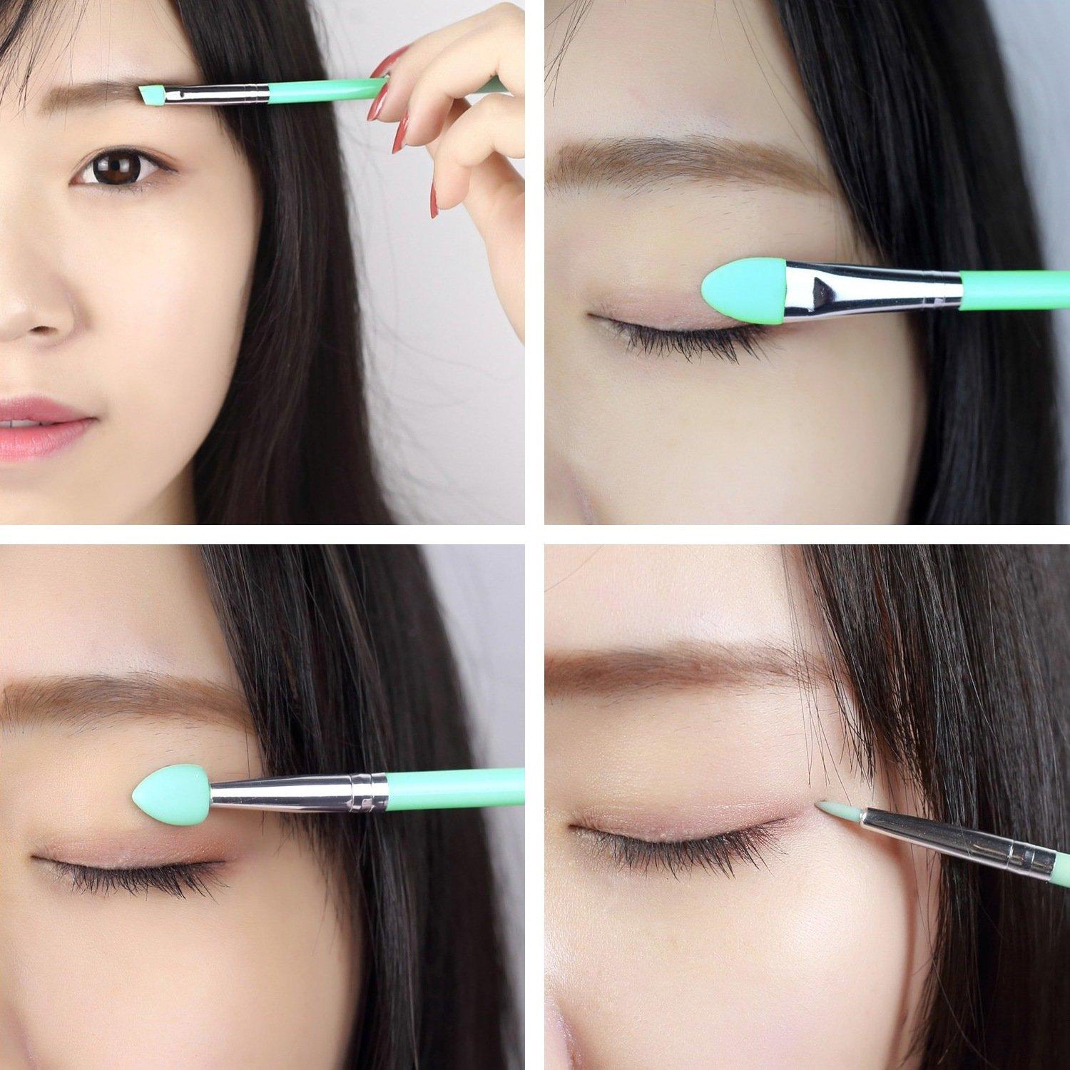 Kit de Brochas de Silicona Lormay 7 Piezas Verde Menta