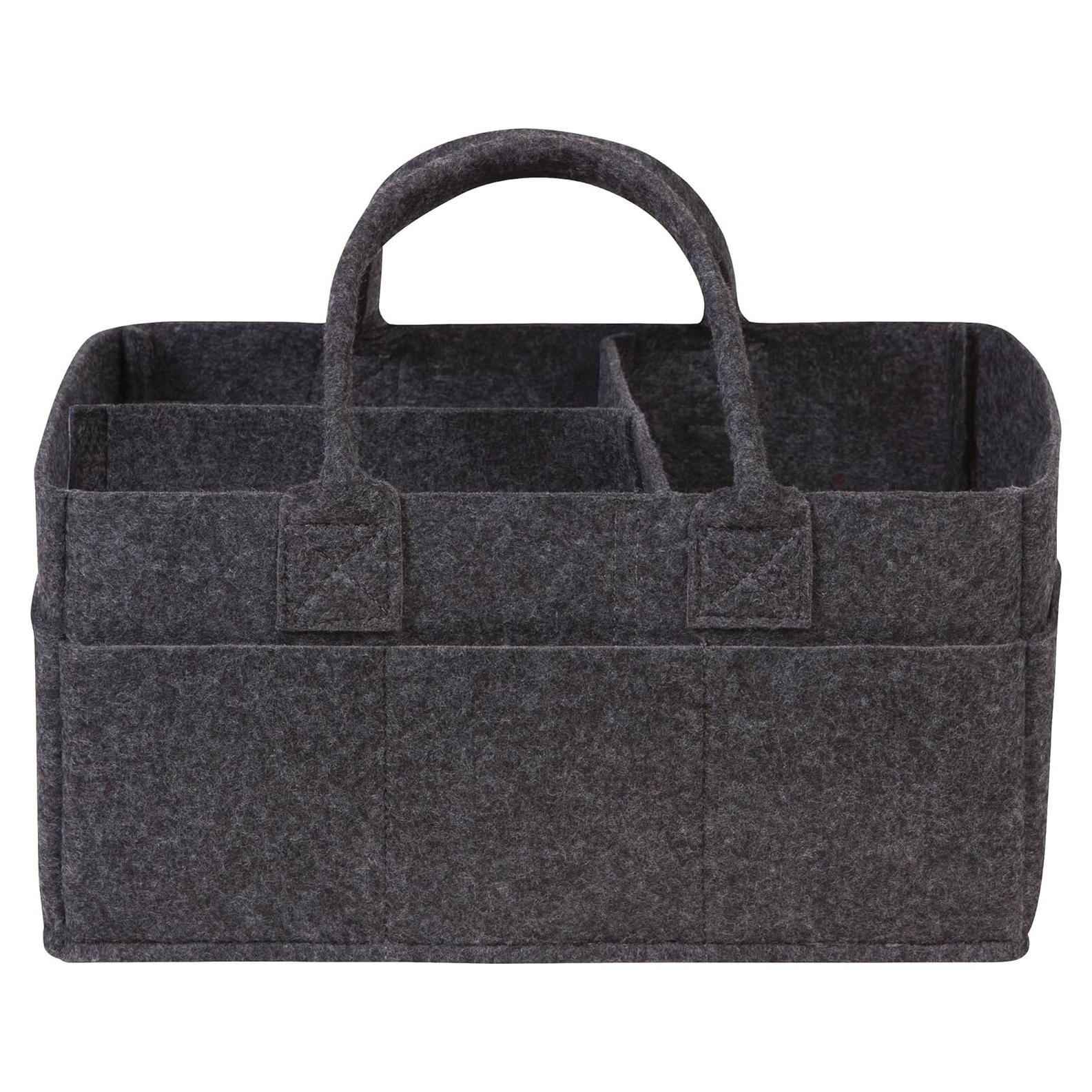 Organizador de Pañales Sammy & Lou - Caddy Plegable Gris Carbón