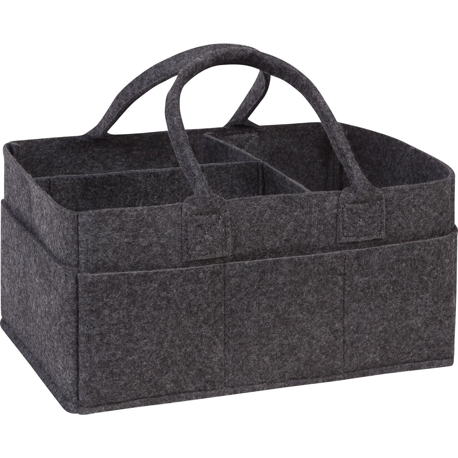 Organizador de Pañales Sammy & Lou - Caddy Plegable Gris Carbón