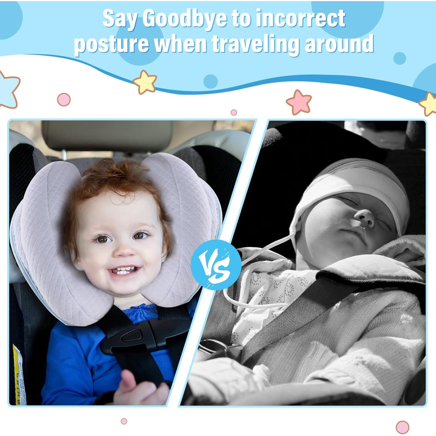 Almohada de Viaje para Bebé 2 en 1 Blublu Park Ajustable