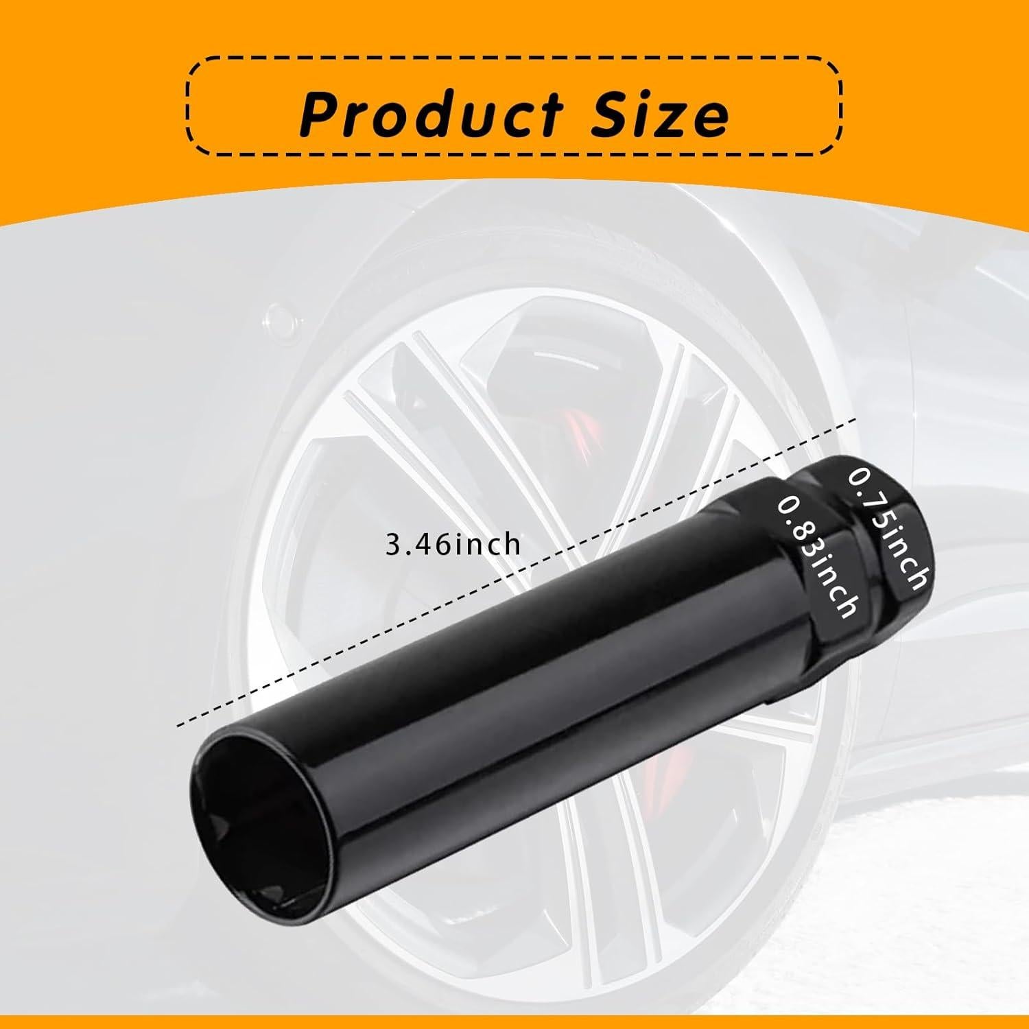 Llave de Tuerca de Rueda ijuicy 6 Spline 1 PC Negro M12