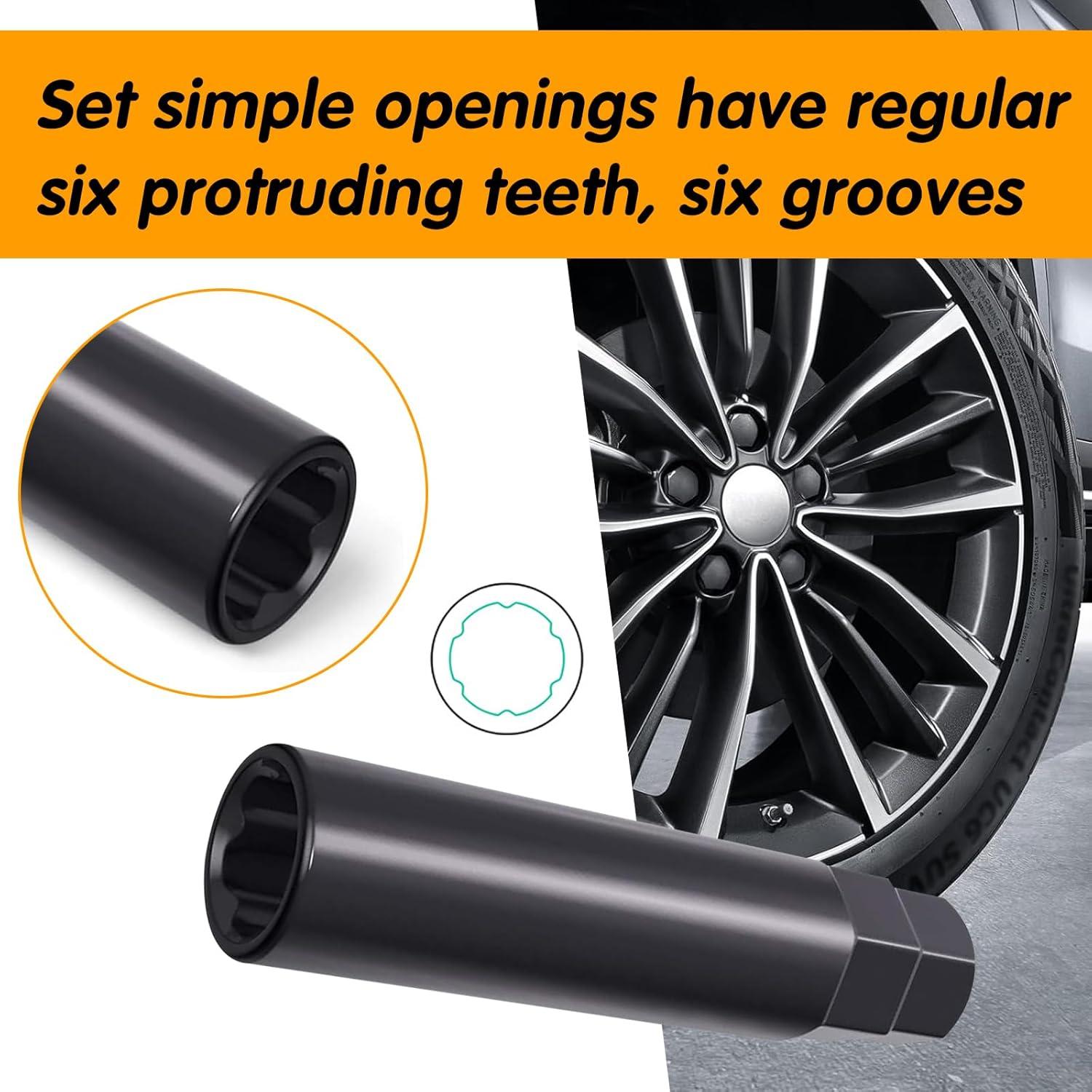 Llave de Tuerca de Rueda ijuicy 6 Spline 1 PC Negro M12