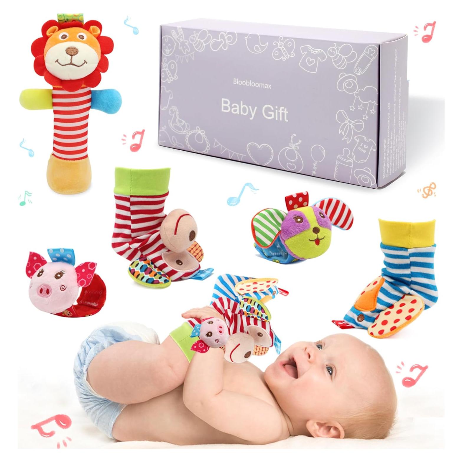 Set de Sonajeros de Muñeca y Calcetines BLOOBLOOMAX 5 Piezas