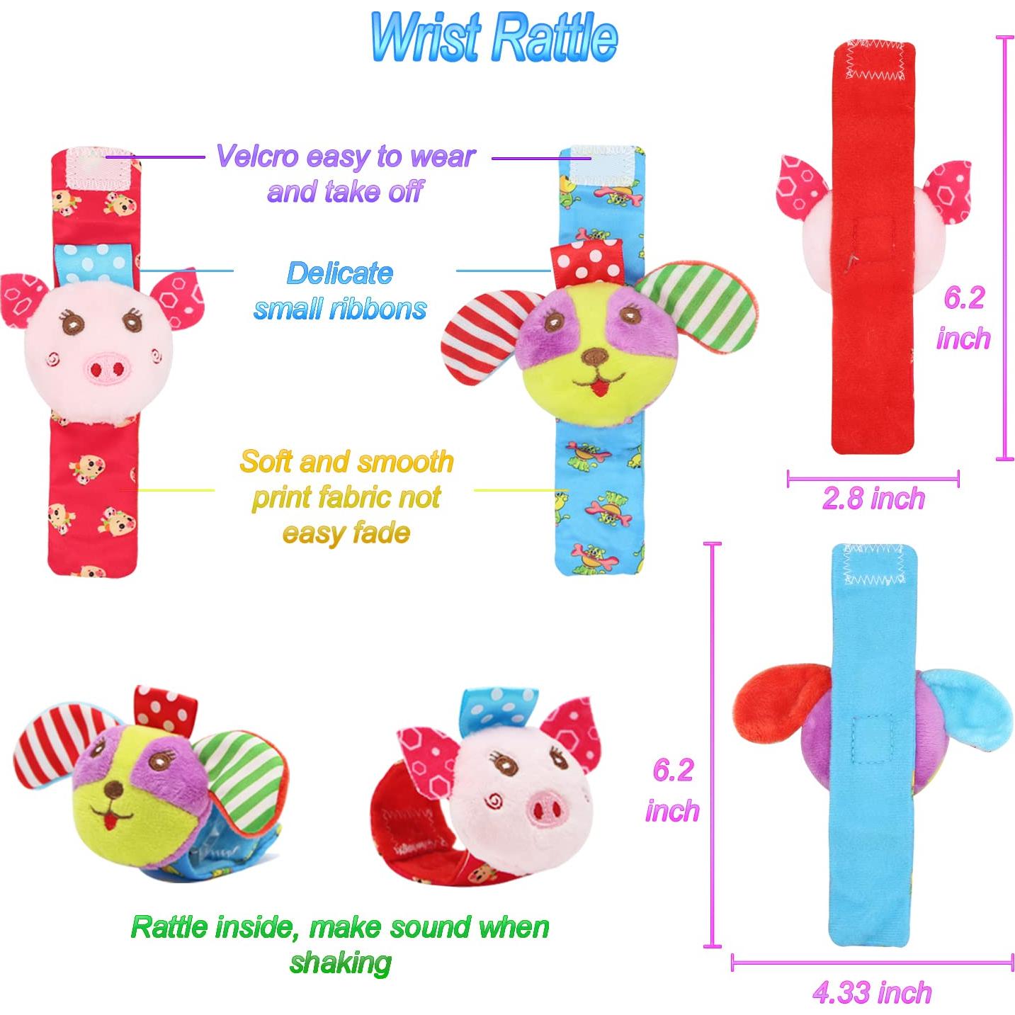 Set de Sonajeros de Muñeca y Calcetines BLOOBLOOMAX 5 Piezas