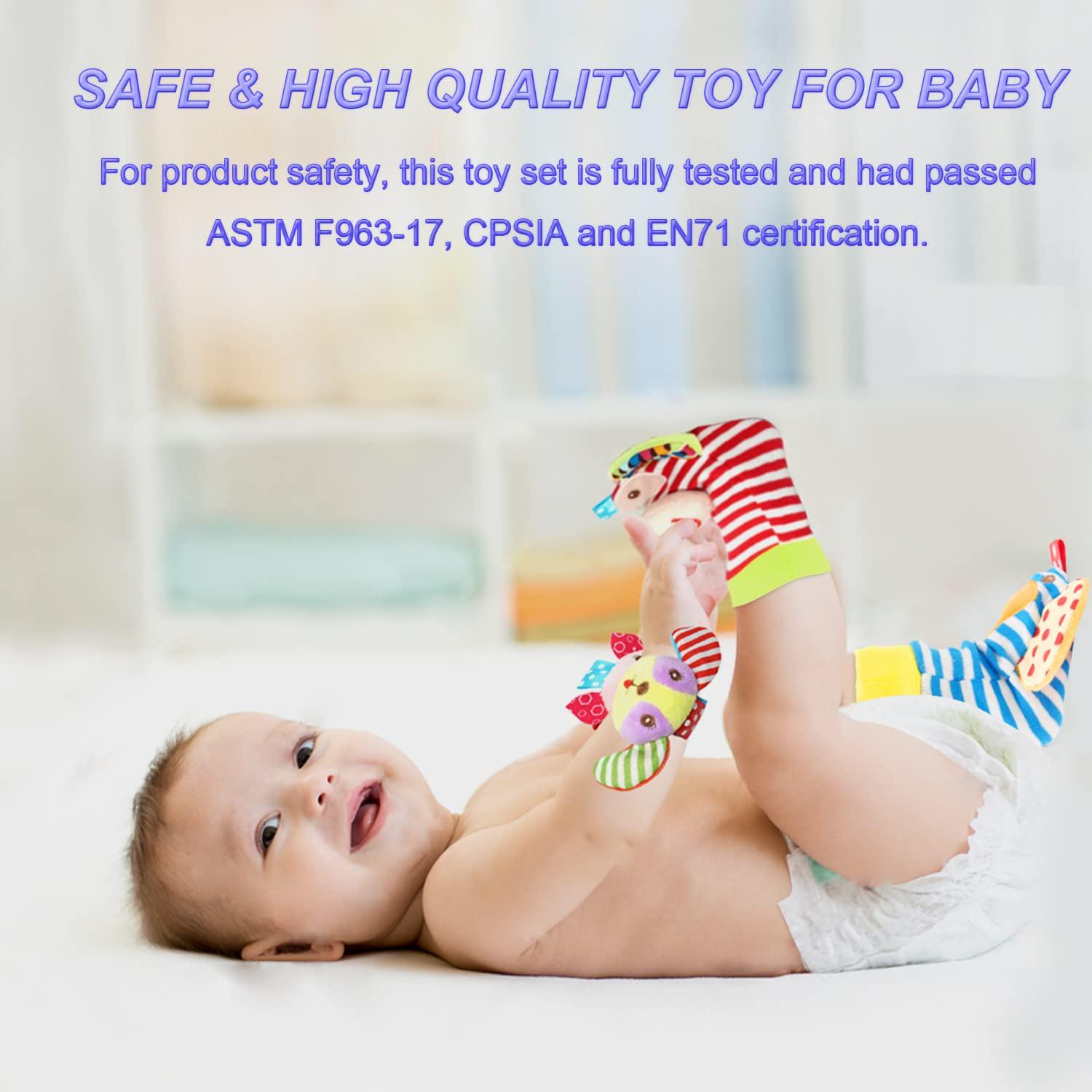 Set de Sonajeros de Muñeca y Calcetines BLOOBLOOMAX 5 Piezas