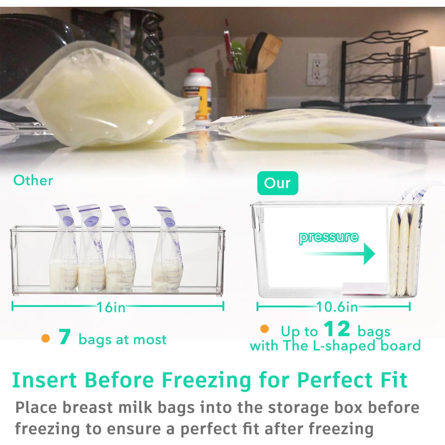 Contenedor de Almacenamiento de Leche Materna Ugotfeels Verde - 12L, 2 Unidades