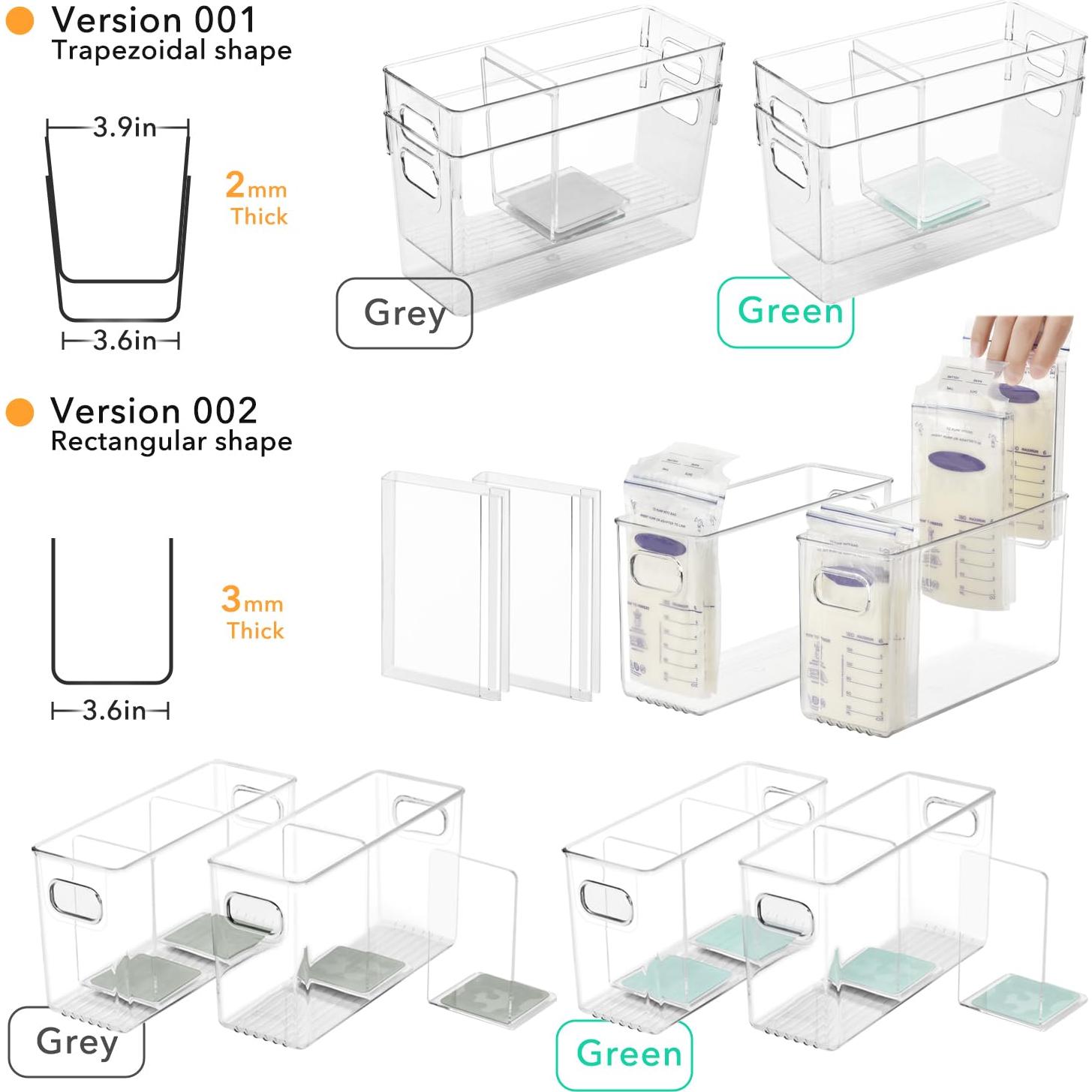 Contenedor de Almacenamiento de Leche Materna Ugotfeels Verde - 12L, 2 Unidades