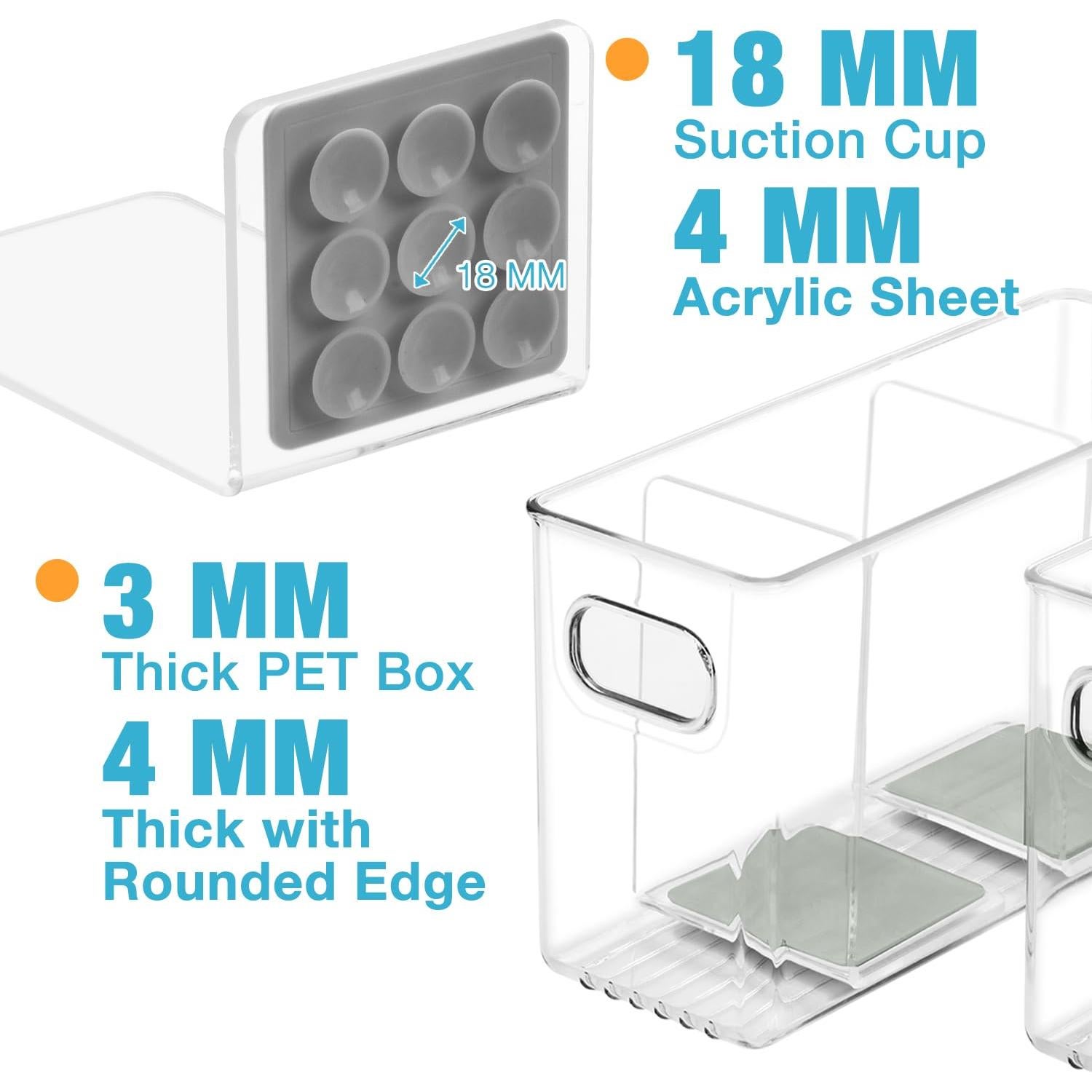 Contenedor de Almacenamiento de Leche Materna Gris - 2 Piezas con Divisores