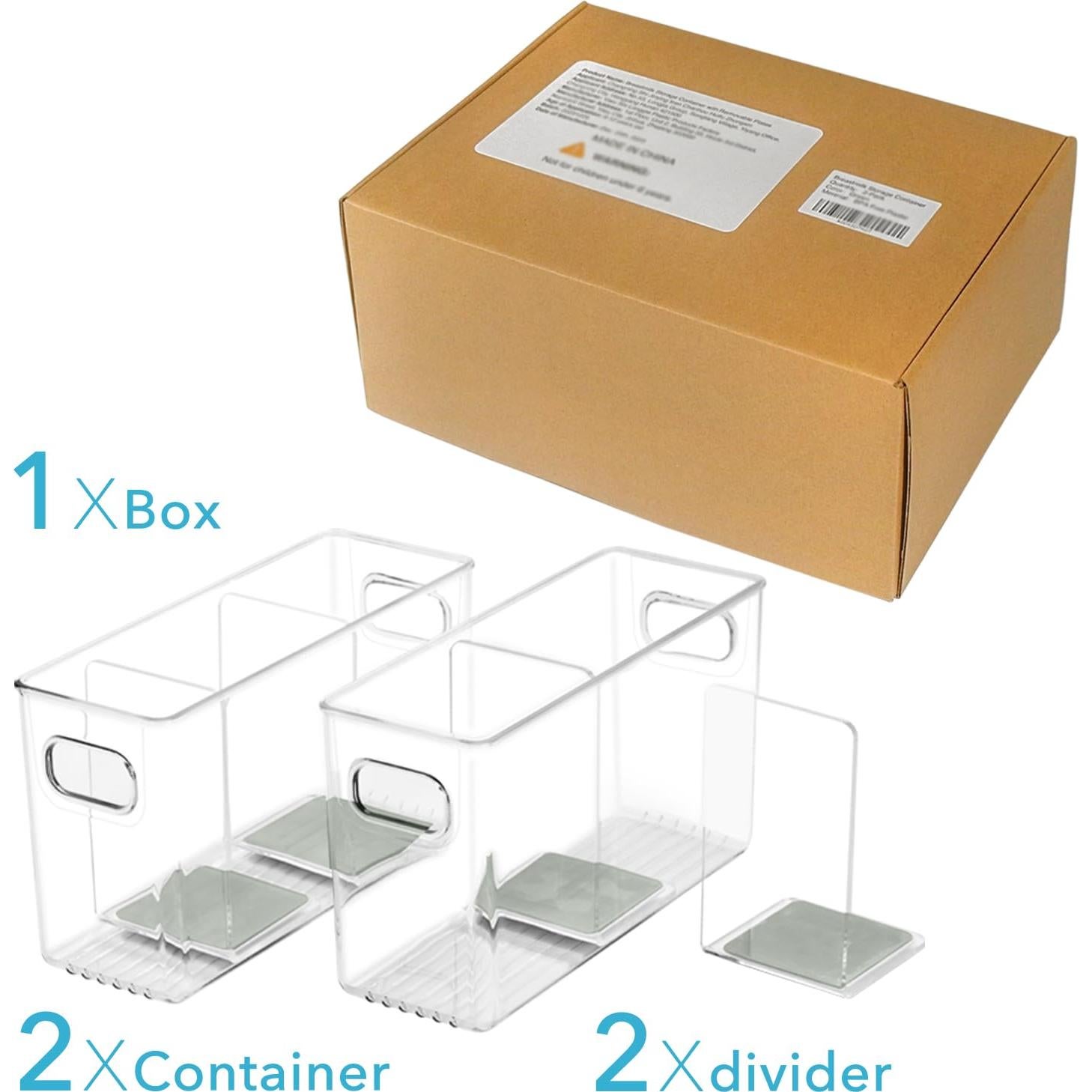 Contenedor de Almacenamiento de Leche Materna Gris - 2 Piezas con Divisores