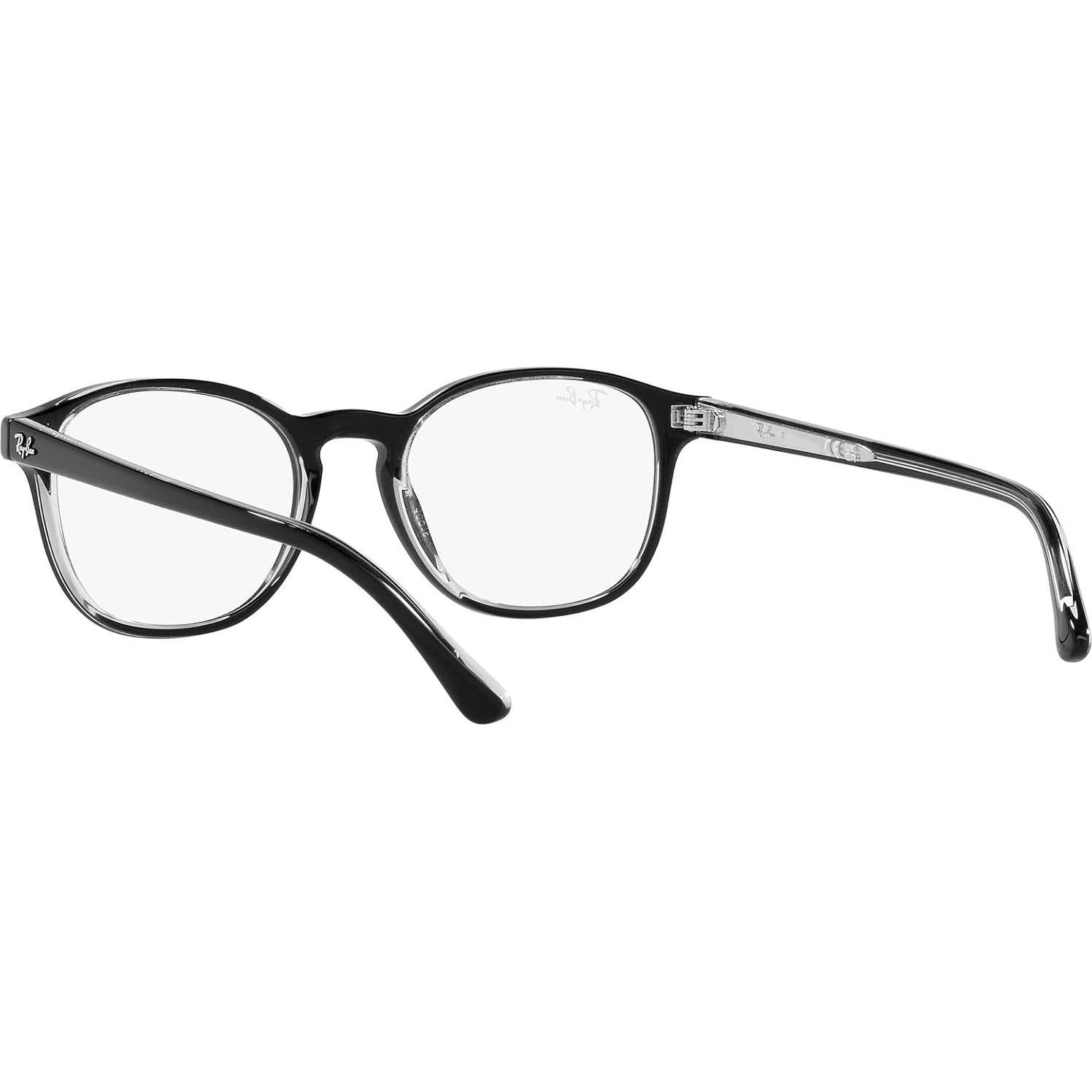Gafas Ray-Ban RX5417F Ajuste de Puente Bajo 52mm Negro Transparente