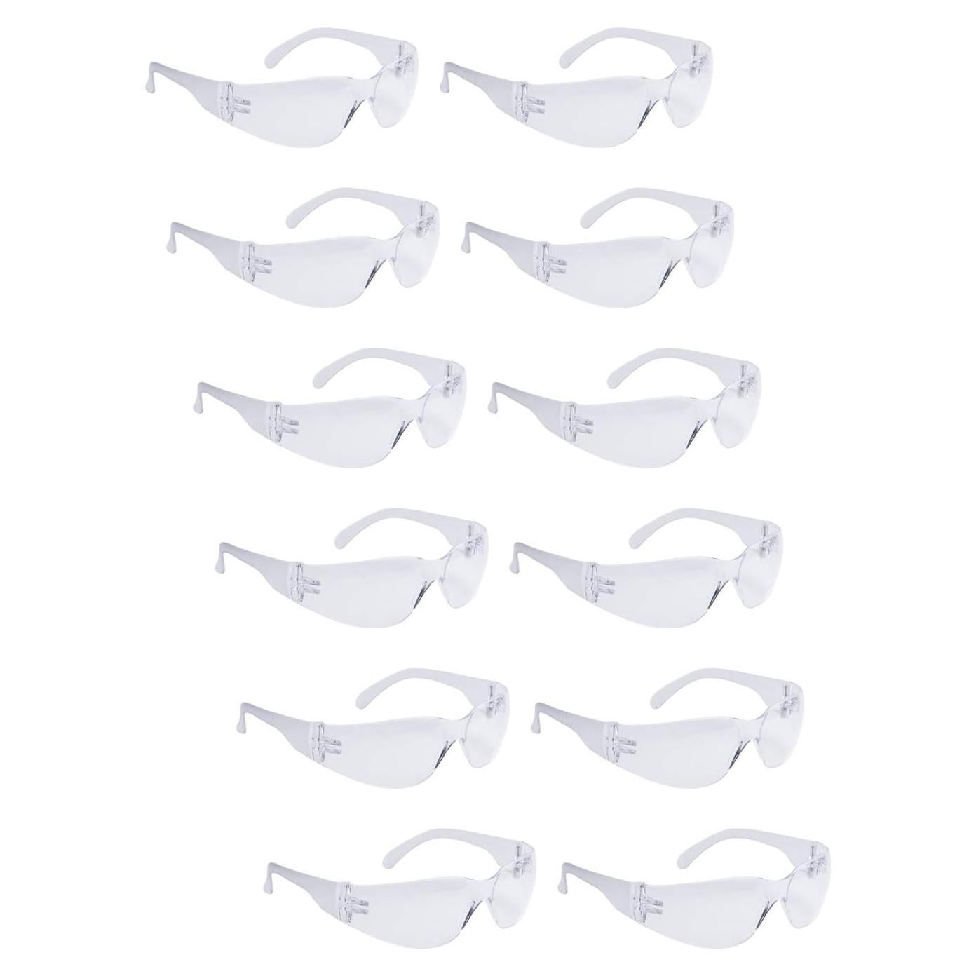 Gafas de Seguridad Flexibles ROAR, Claras, 12 Pares, ANSI Z87+