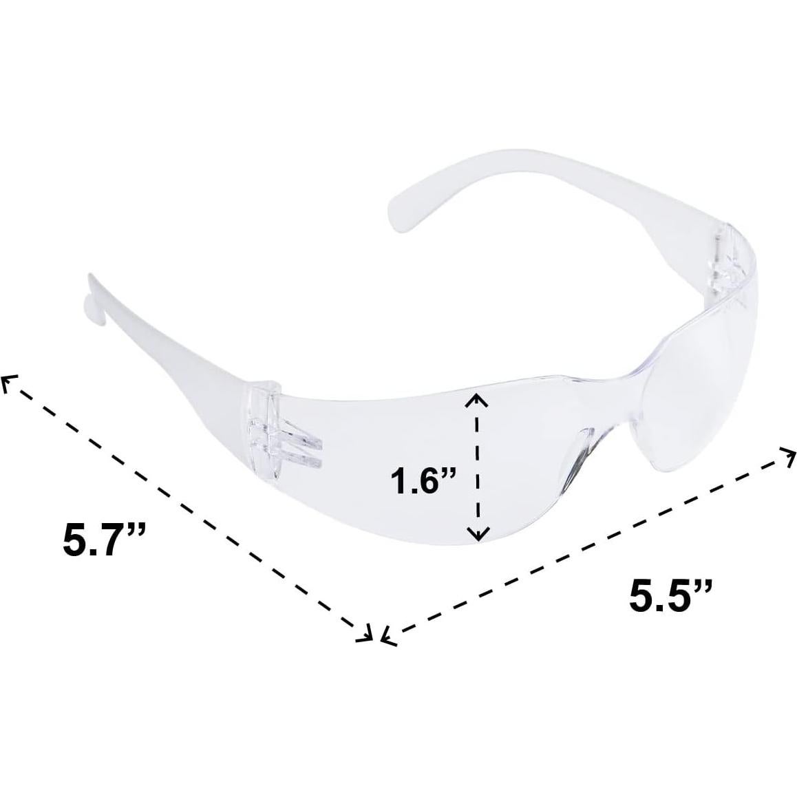 Gafas de Seguridad Flexibles ROAR, Claras, 12 Pares, ANSI Z87+