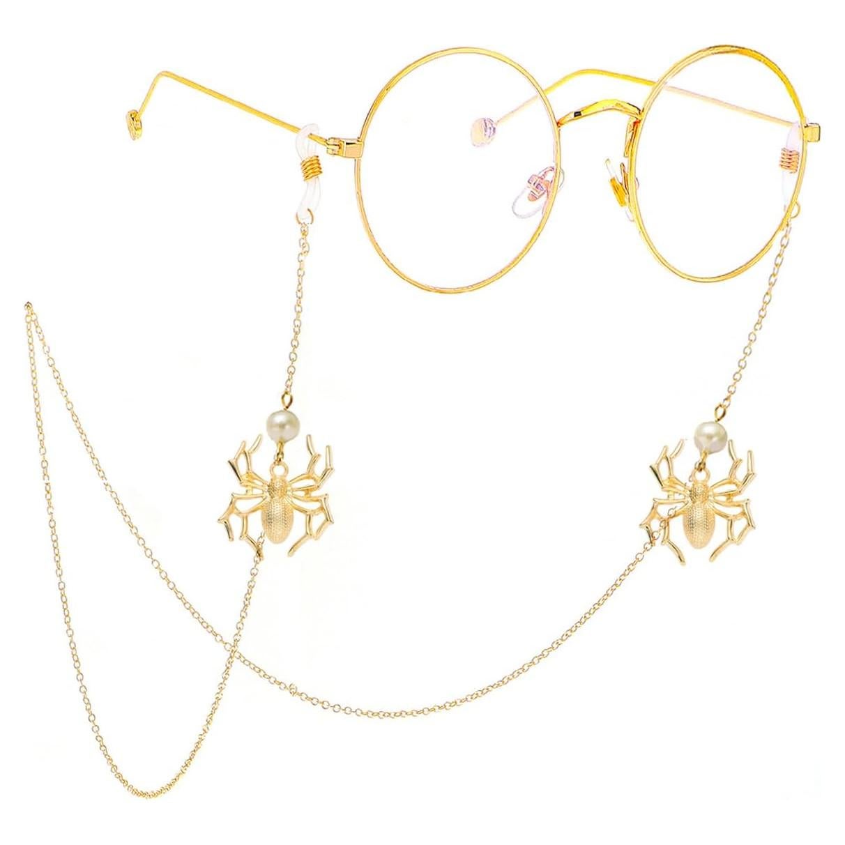 Cadena de Gafas Unisex Oro AN022 Soporte de Óptica 78cm