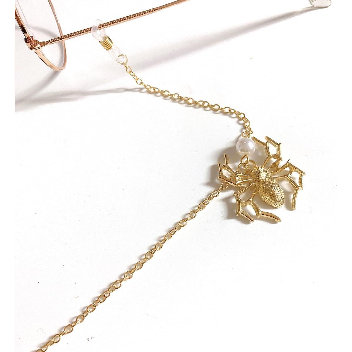 Cadena de Gafas Unisex Oro AN022 Soporte de Óptica 78cm