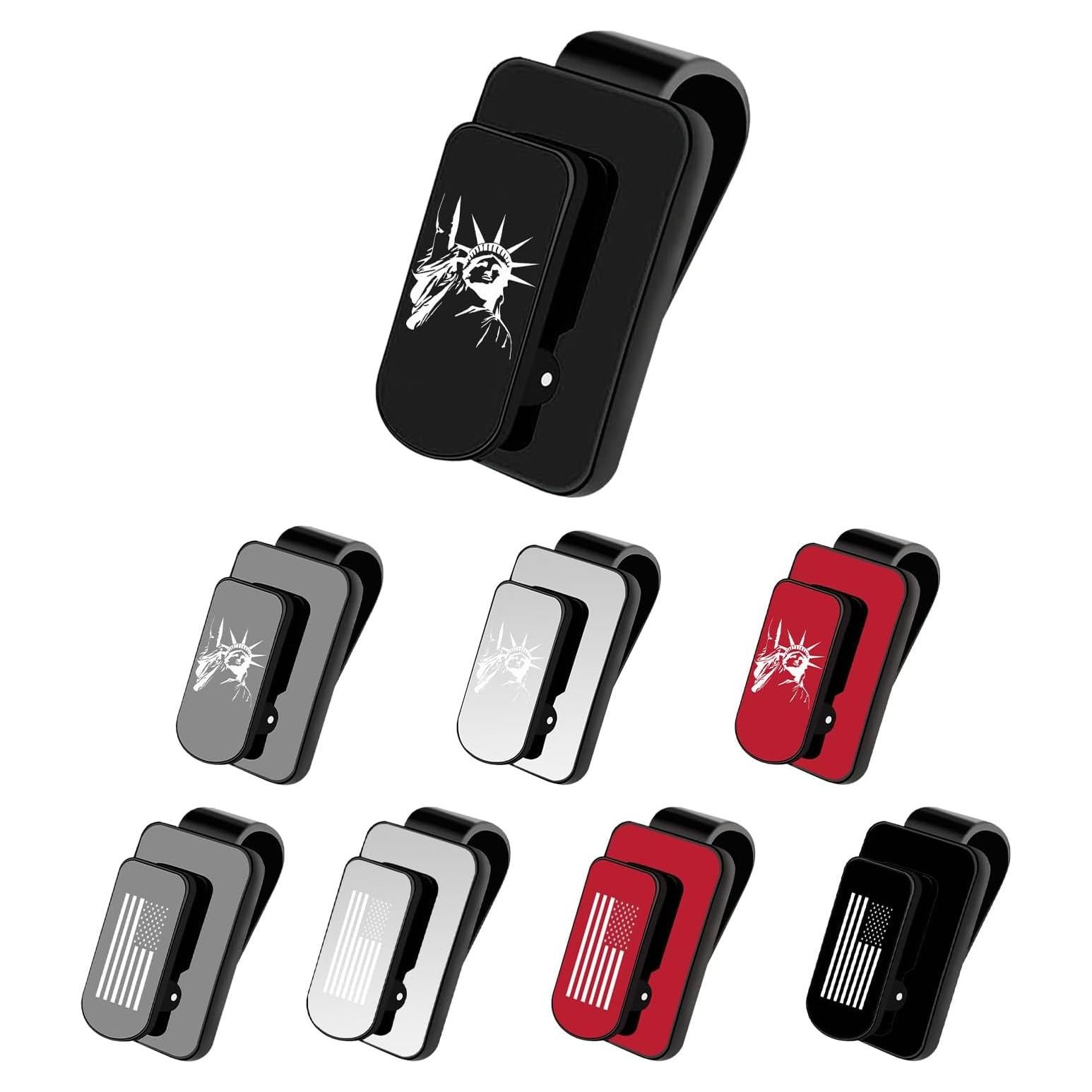 Soporte de Gafas de Sol Ohleats para Visera de Coche Negro