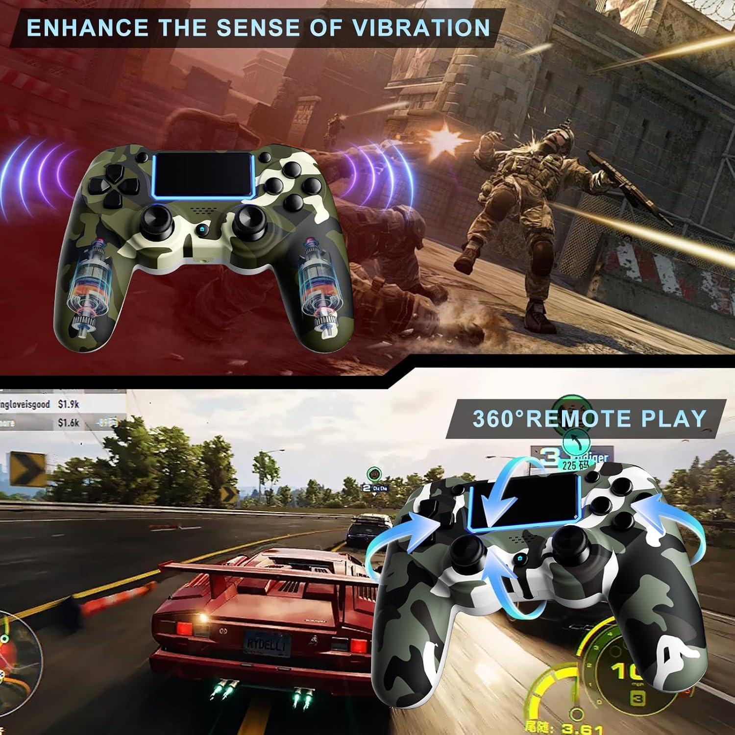 Controladores Inalámbricos KDYGPDCT para PS4/PS3 - 2 Pack Verde y Gris