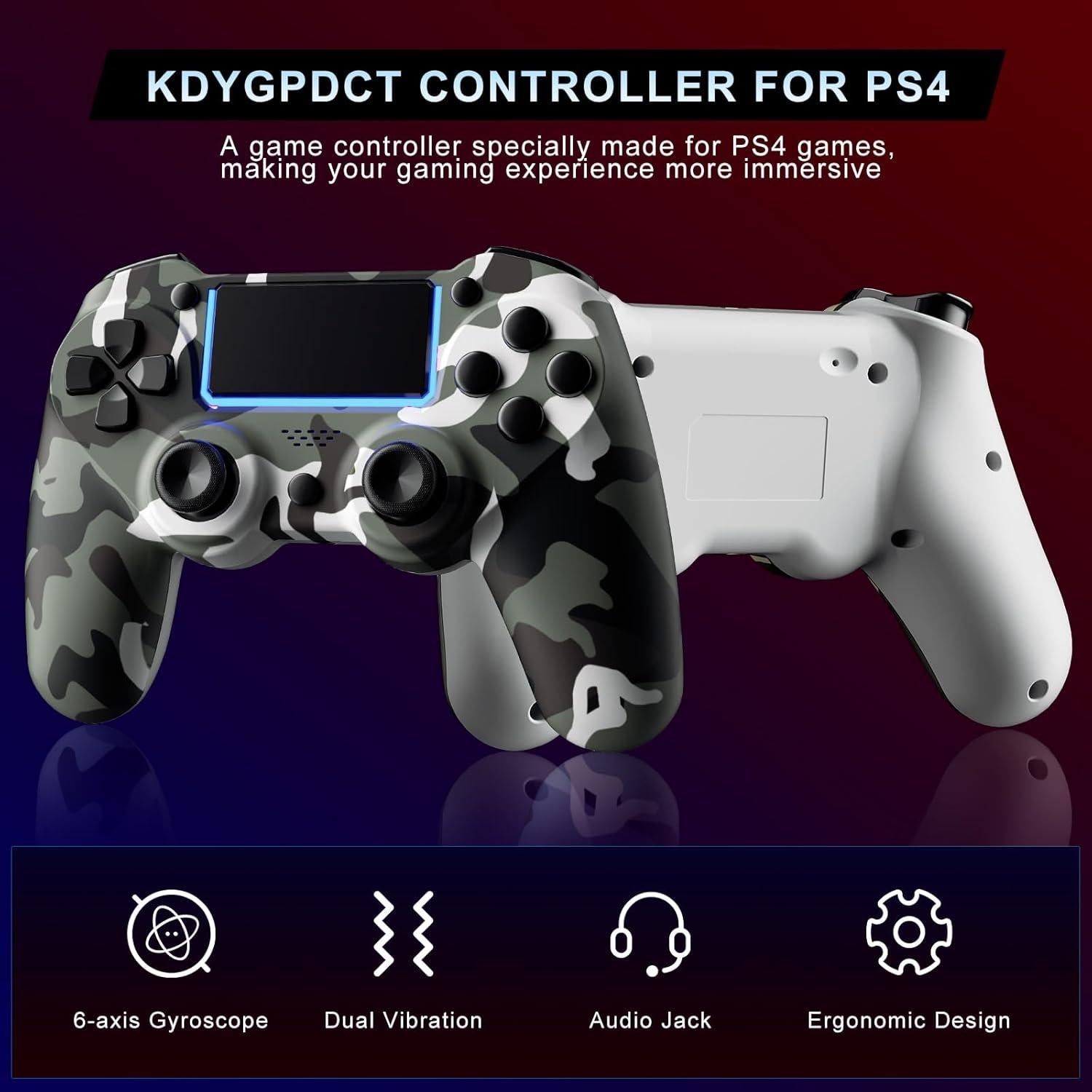 Controladores Inalámbricos KDYGPDCT para PS4/PS3 - 2 Pack Verde y Gris