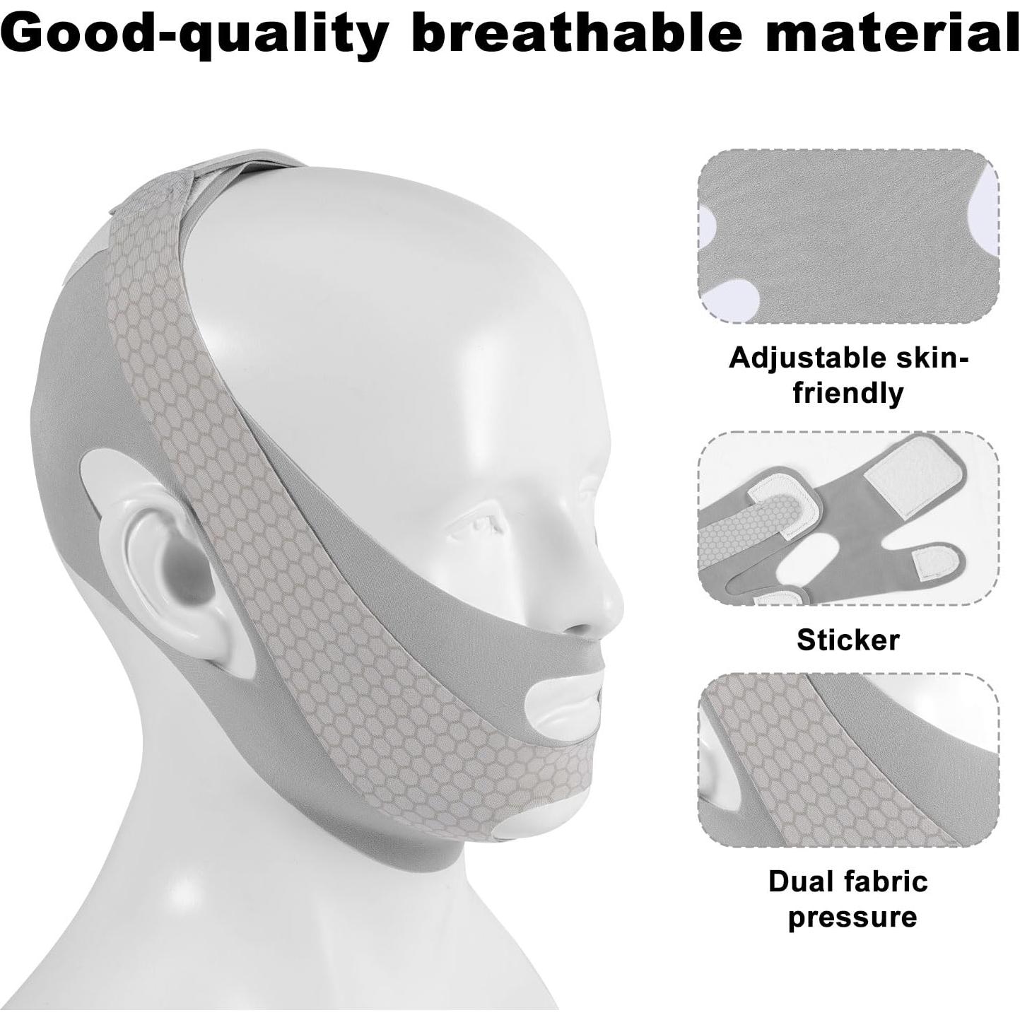 Correa de Nylon V-Line Lifting para Papada BOXOB - Ajustable