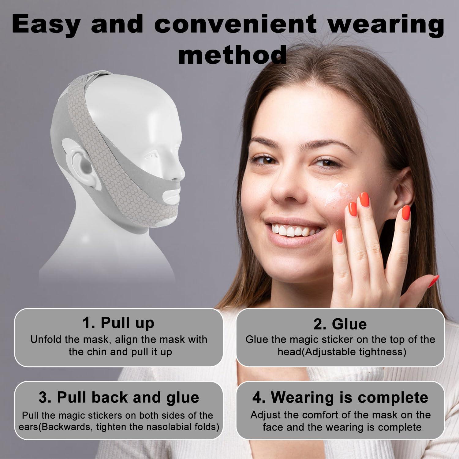 Correa de Nylon V-Line Lifting para Papada BOXOB - Ajustable