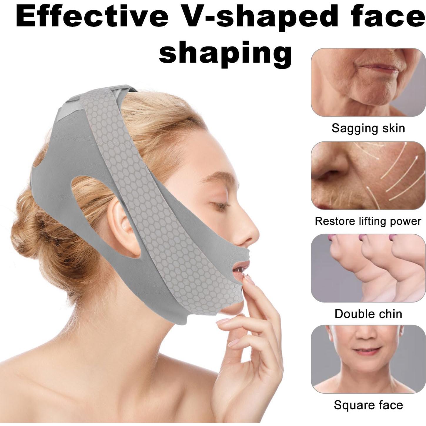 Correa de Nylon V-Line Lifting para Papada BOXOB - Ajustable