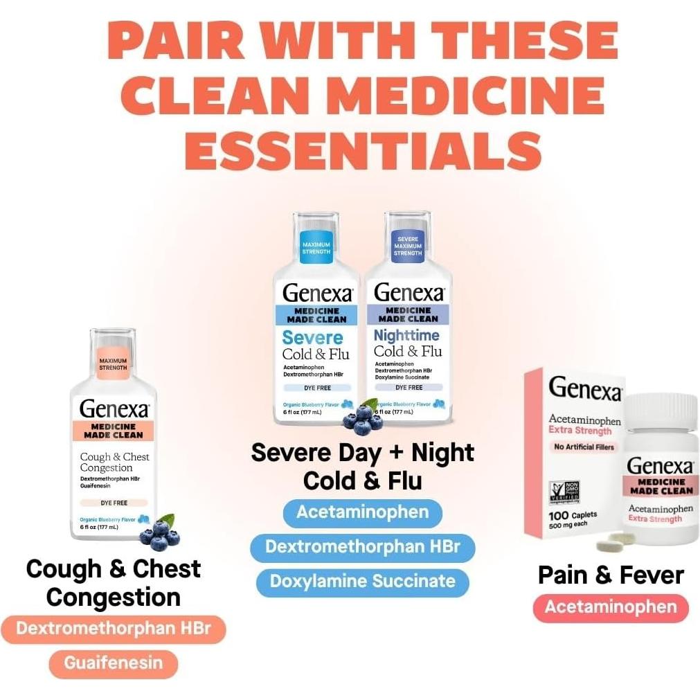 Genexa Flu Fix | Remedio Orgánico para Gripe 60 Tabletas