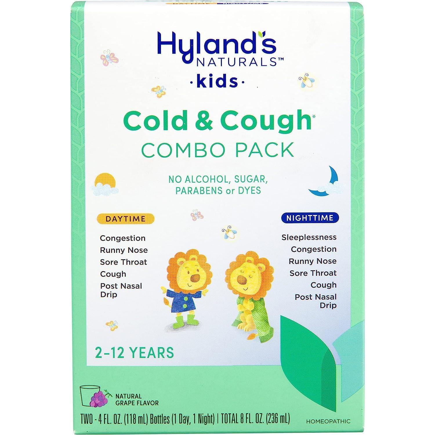 Paquete Combinado Frío y Tos Hyland Niños 2+ 118.3 ml + 60 Gominolas