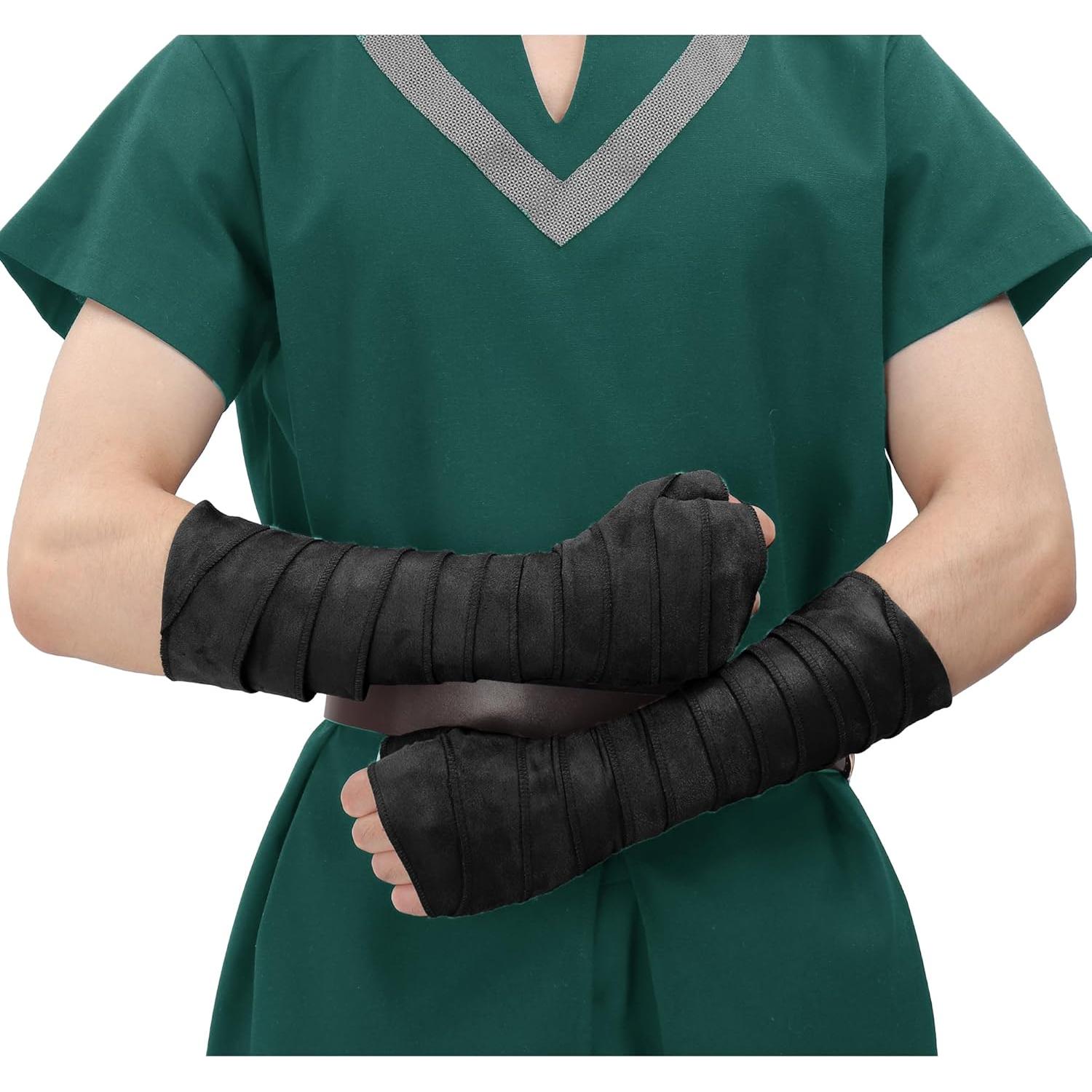 Envolturas de Mano Medievales FURPHI - Braceras de Ante Sintético