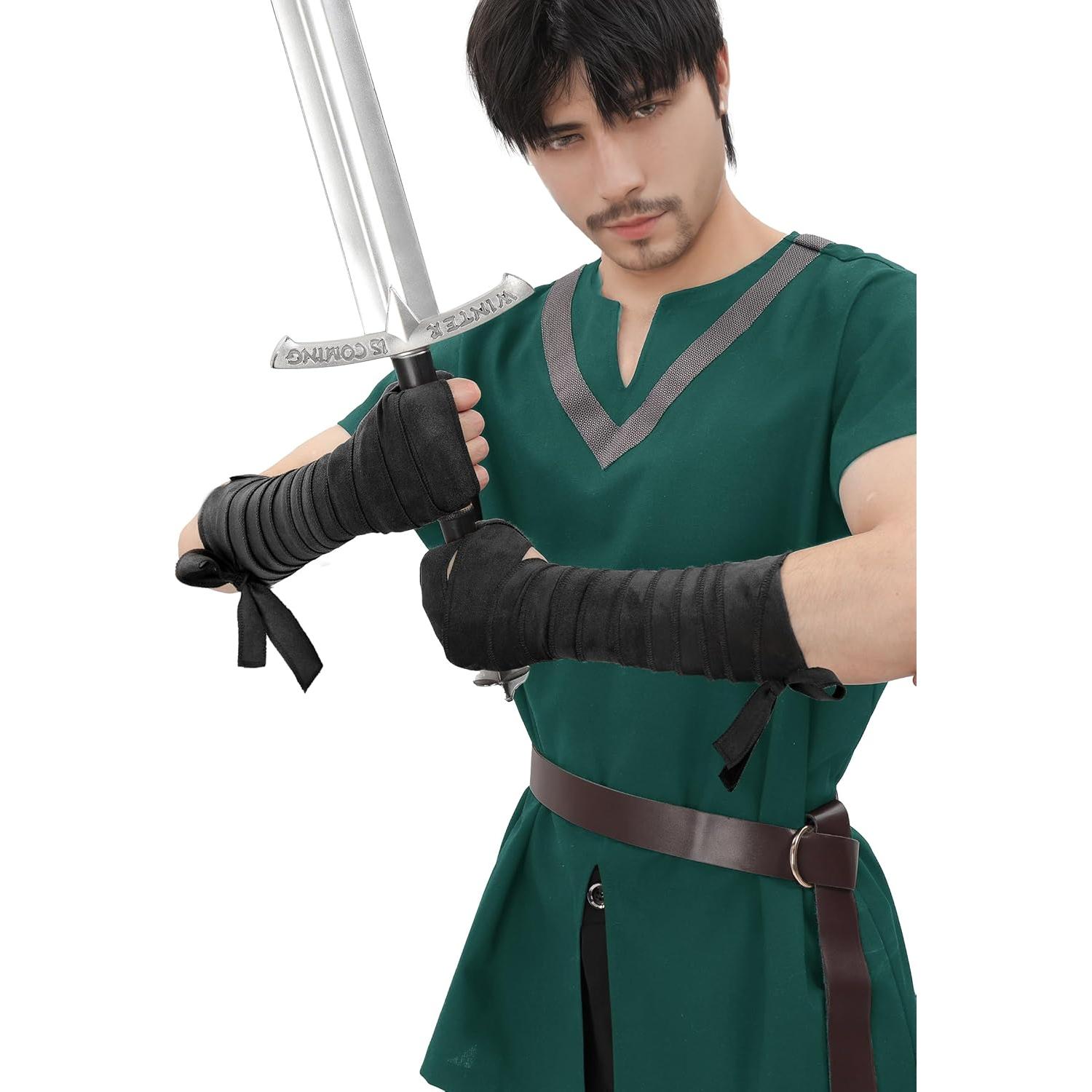 Envolturas de Mano Medievales FURPHI - Braceras de Ante Sintético