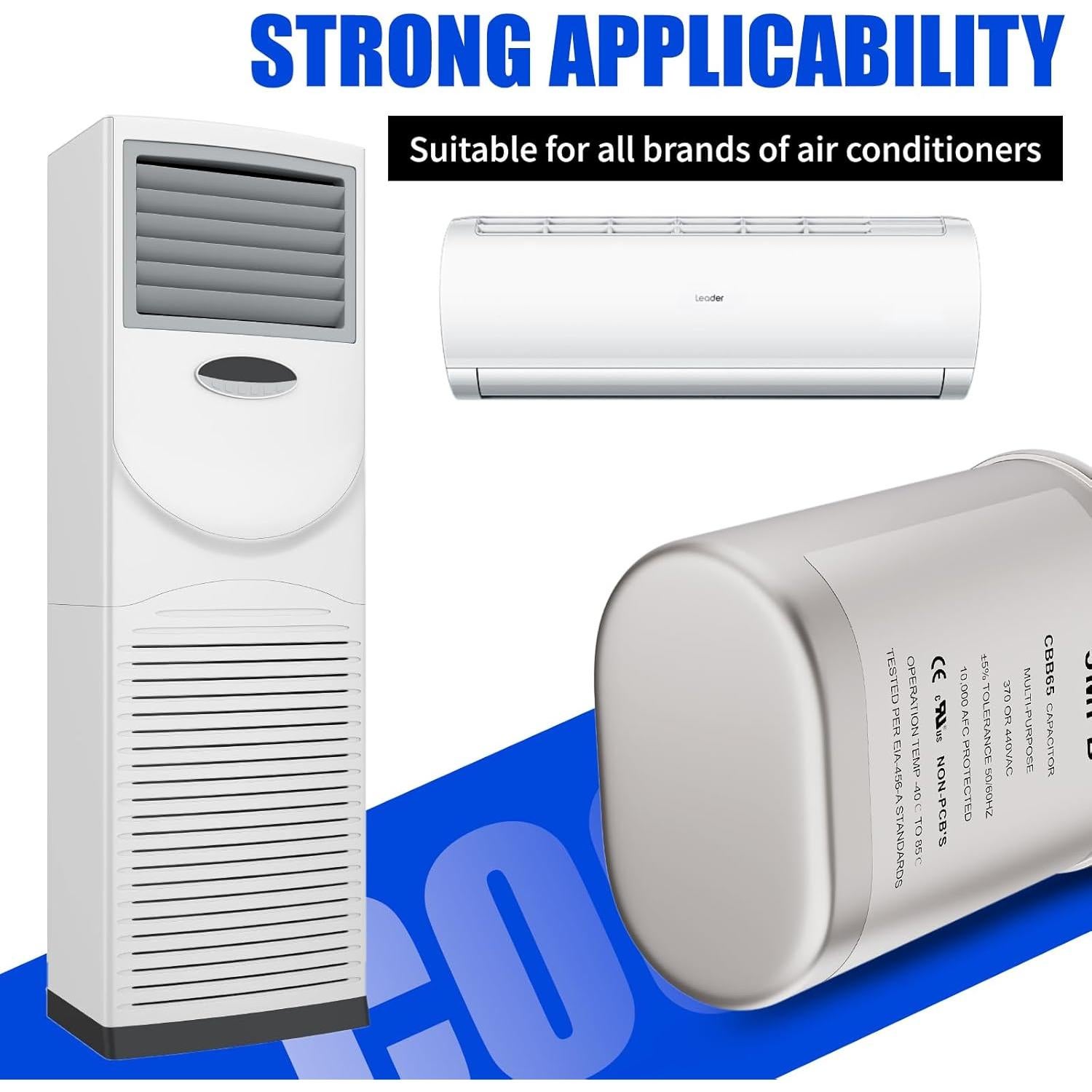 Capacitor de AC 5 uF CBB65 FIERRE SHANG 370/440 VAC Ovalado