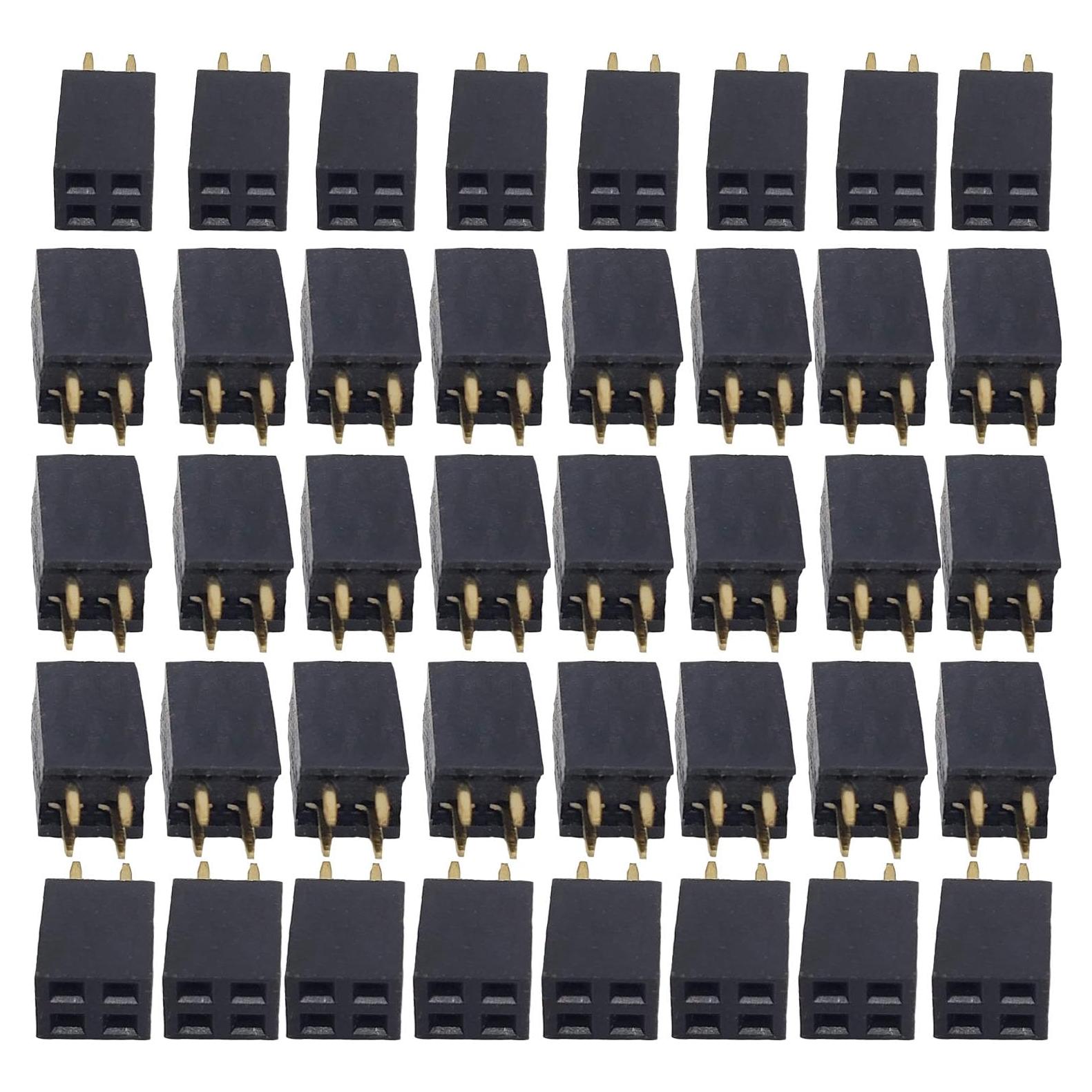 Conector de Cabecera Femenino 2x2 Pines Sopepoyie 35PCS