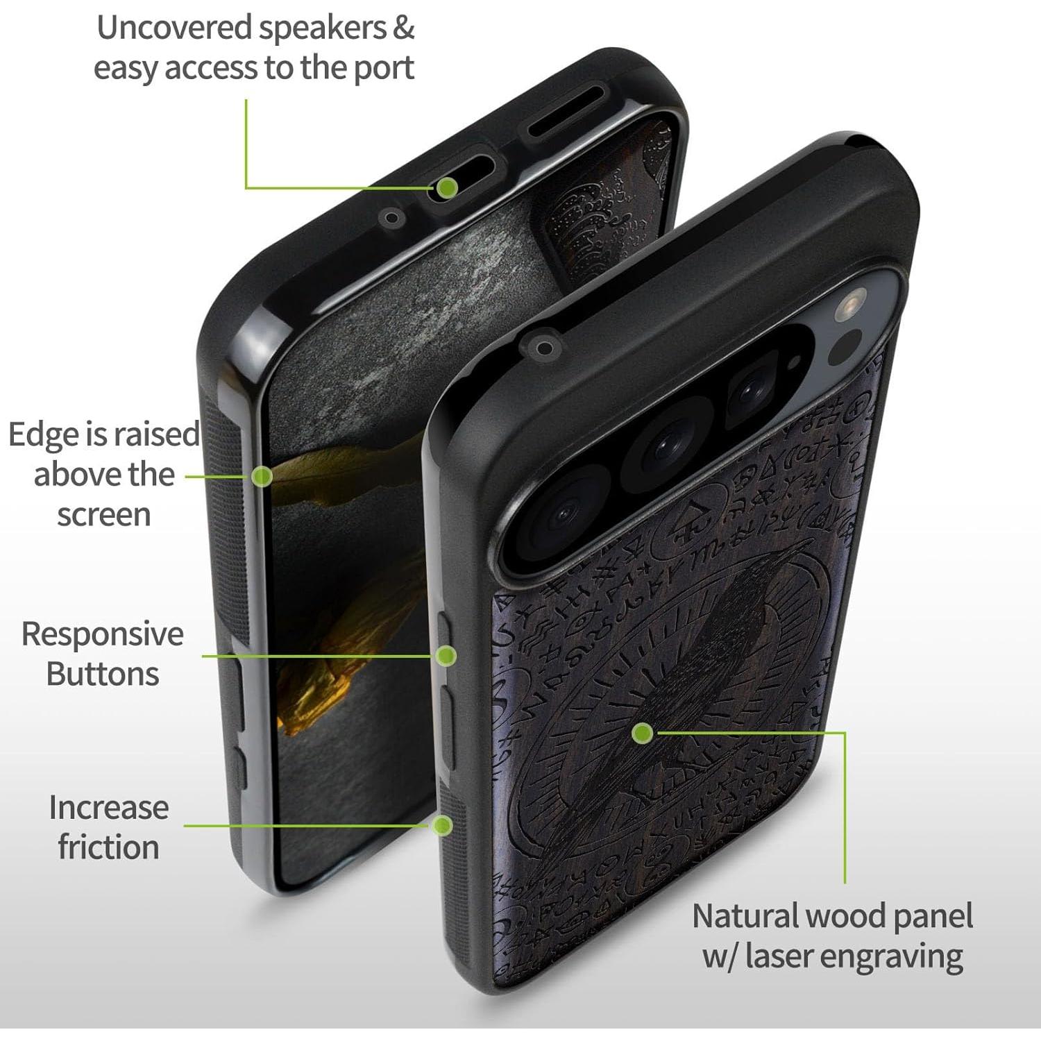 Funda de Madera Magnética Carveit para Google Pixel 9 Pro XL