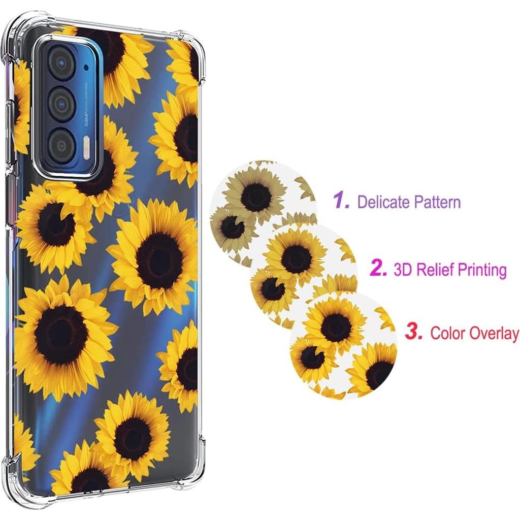 Funda protectora TPU Motorola Moto Edge 2021 Girasol