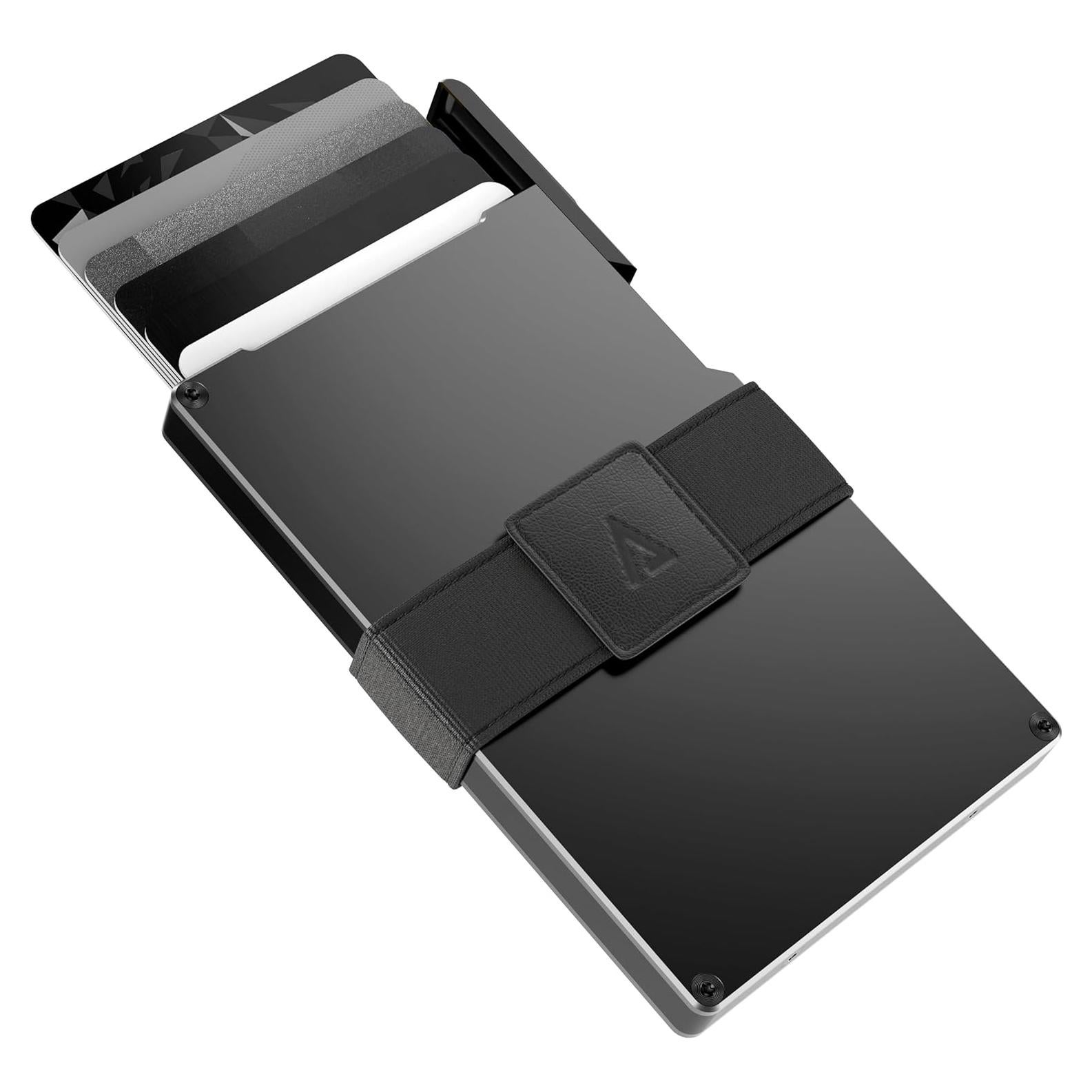 Billetera Pop Up Statik para Hombres - Minimalista RFID Negra