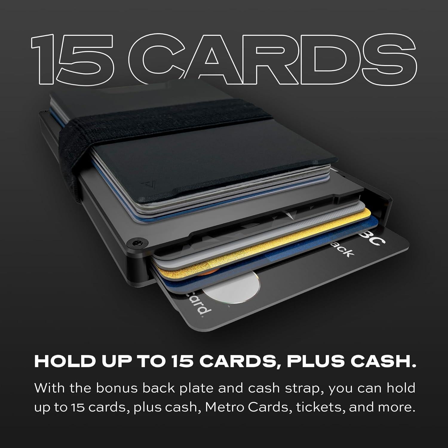 Billetera Pop Up Statik para Hombres - Minimalista RFID Negra