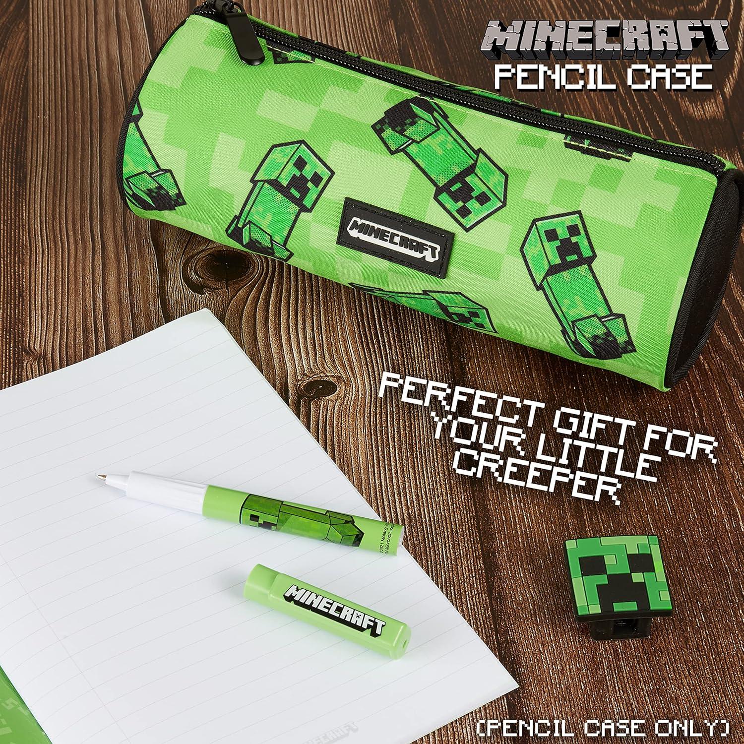 Estuche de Lápices Minecraft Verde 22 cm - Oficial para Niños