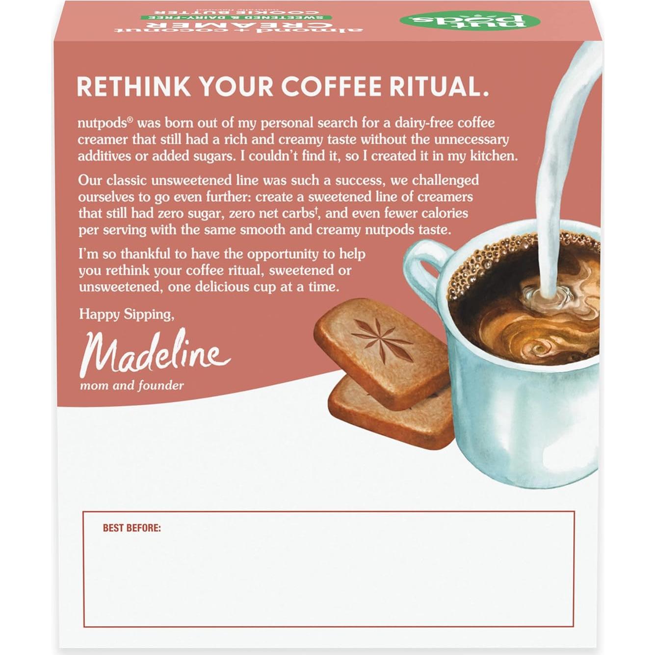 Crema No Láctea Endulzada Nutpods Sabor Galleta 3x11.2oz