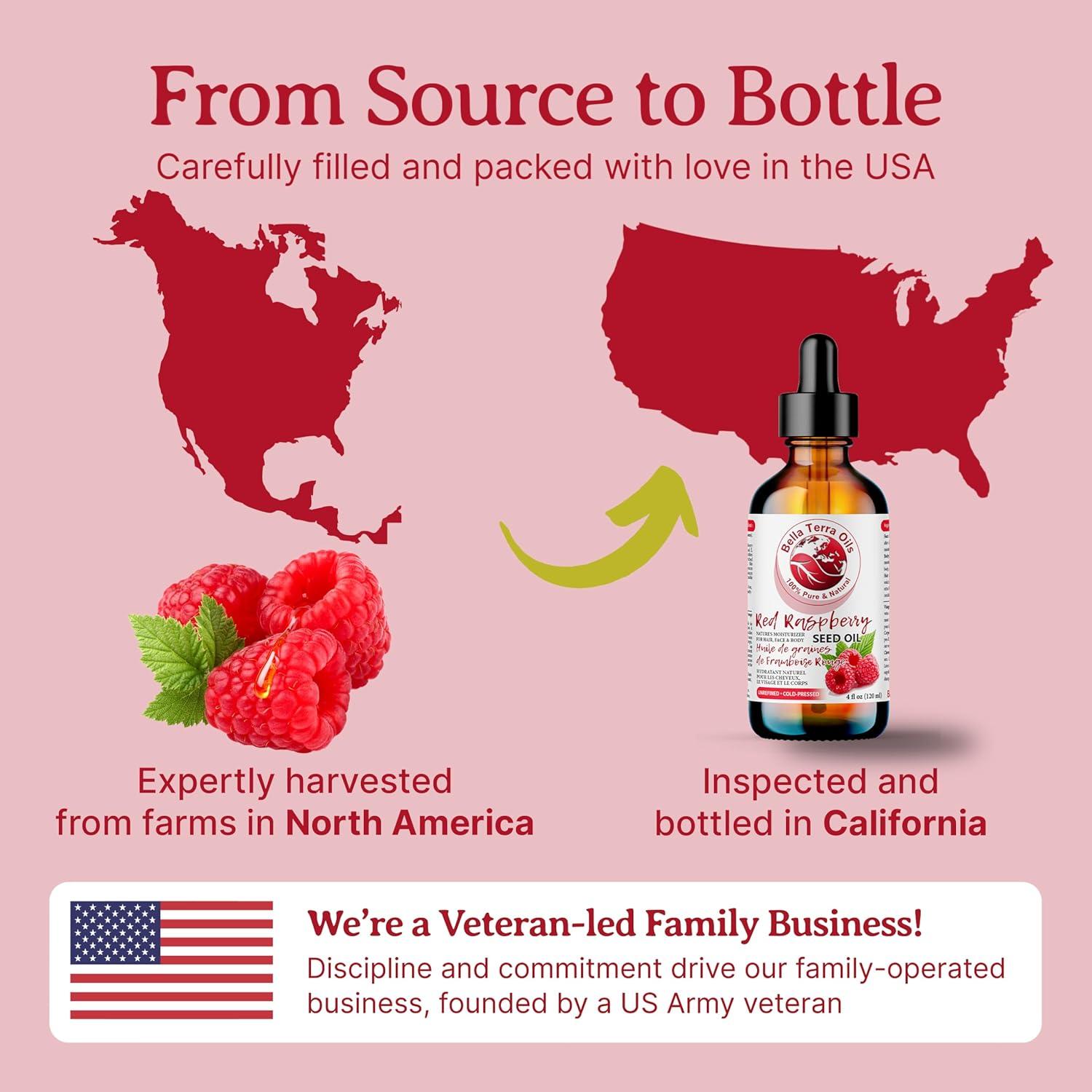 Aceite de Semilla de Frambuesa Roja Bella Terra 118ml - Antioxidante