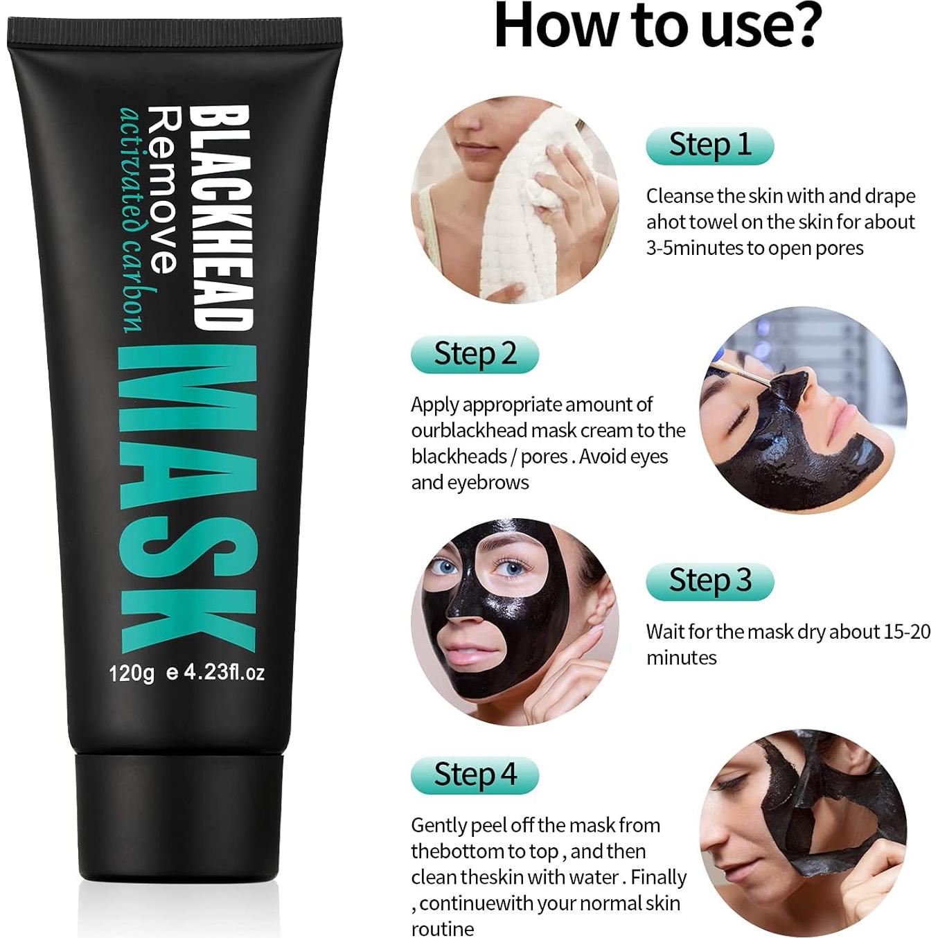 Mascarilla Facial Peel Off Carbón Activado para Puntos Negros